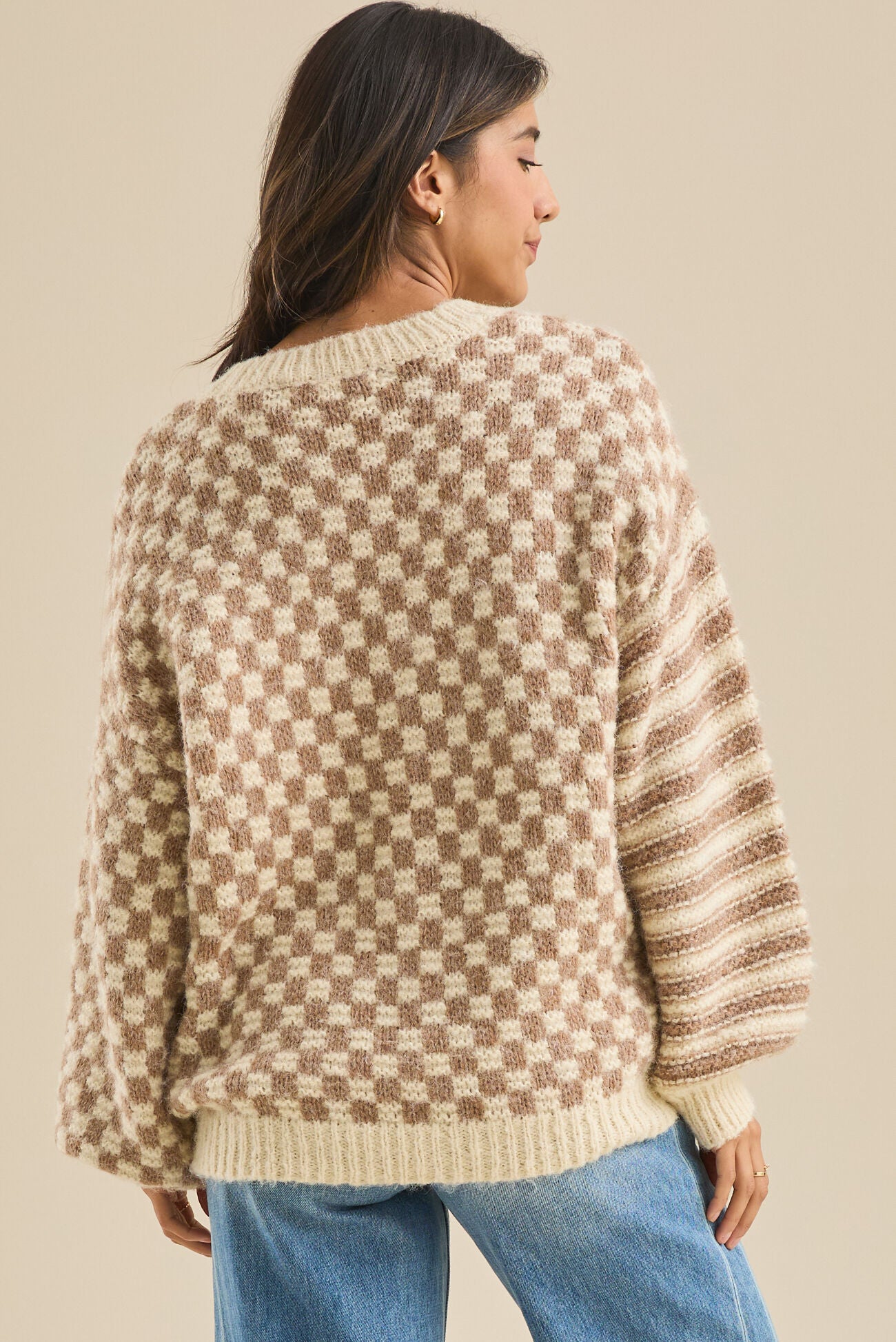 NEW Altar'd State Checkered Sweater (XS)