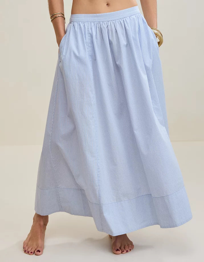 Aerie Striped Cotton Maxi Skirt (XS)