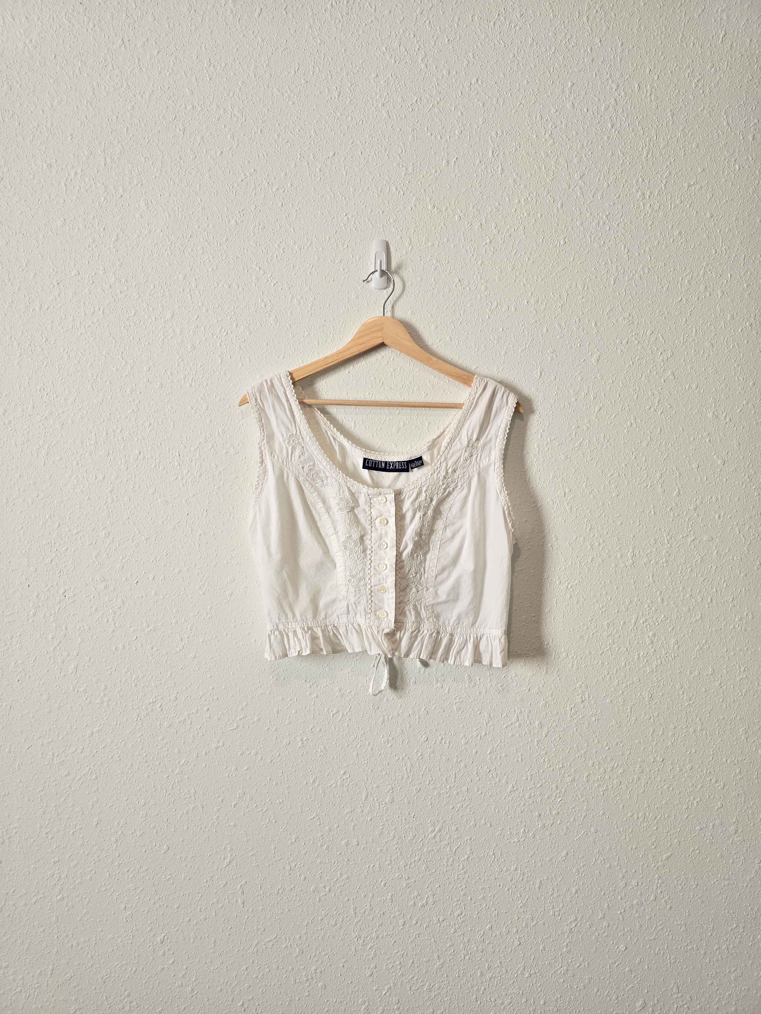 Vintage Floral Crop Tank (L)