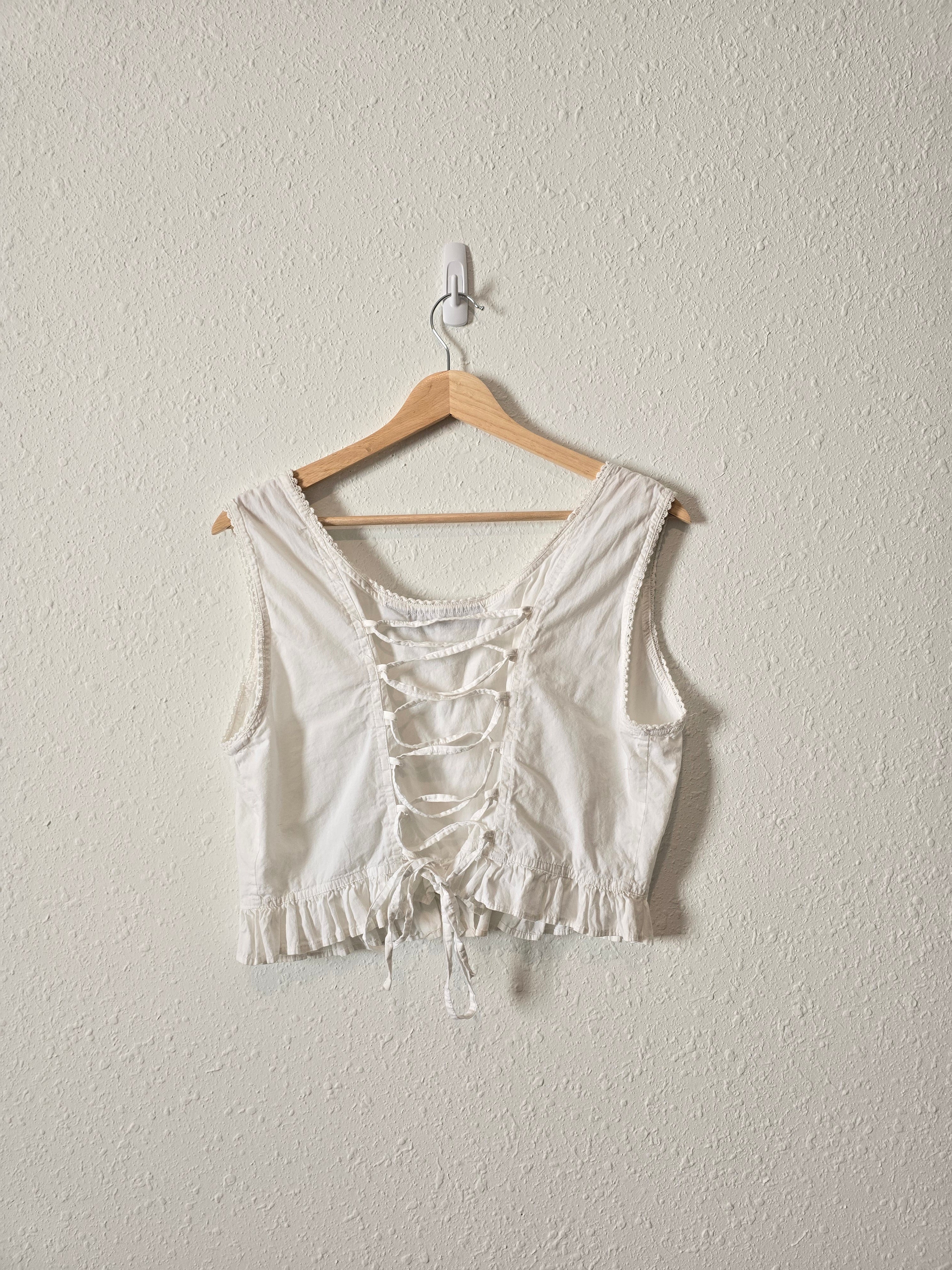 Vintage Floral Crop Tank (L)