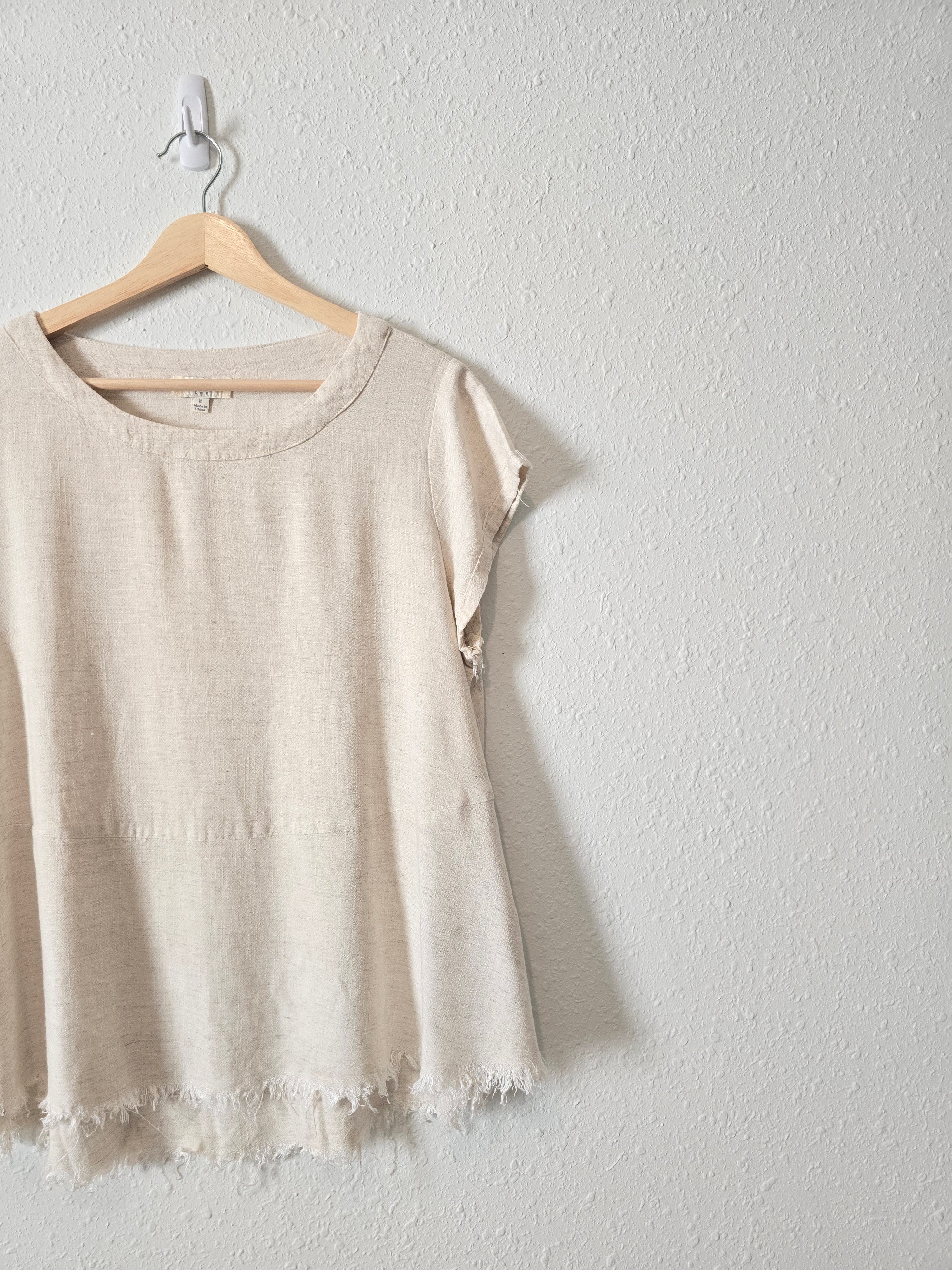 Umgee Oat Linen Blend Top (M)