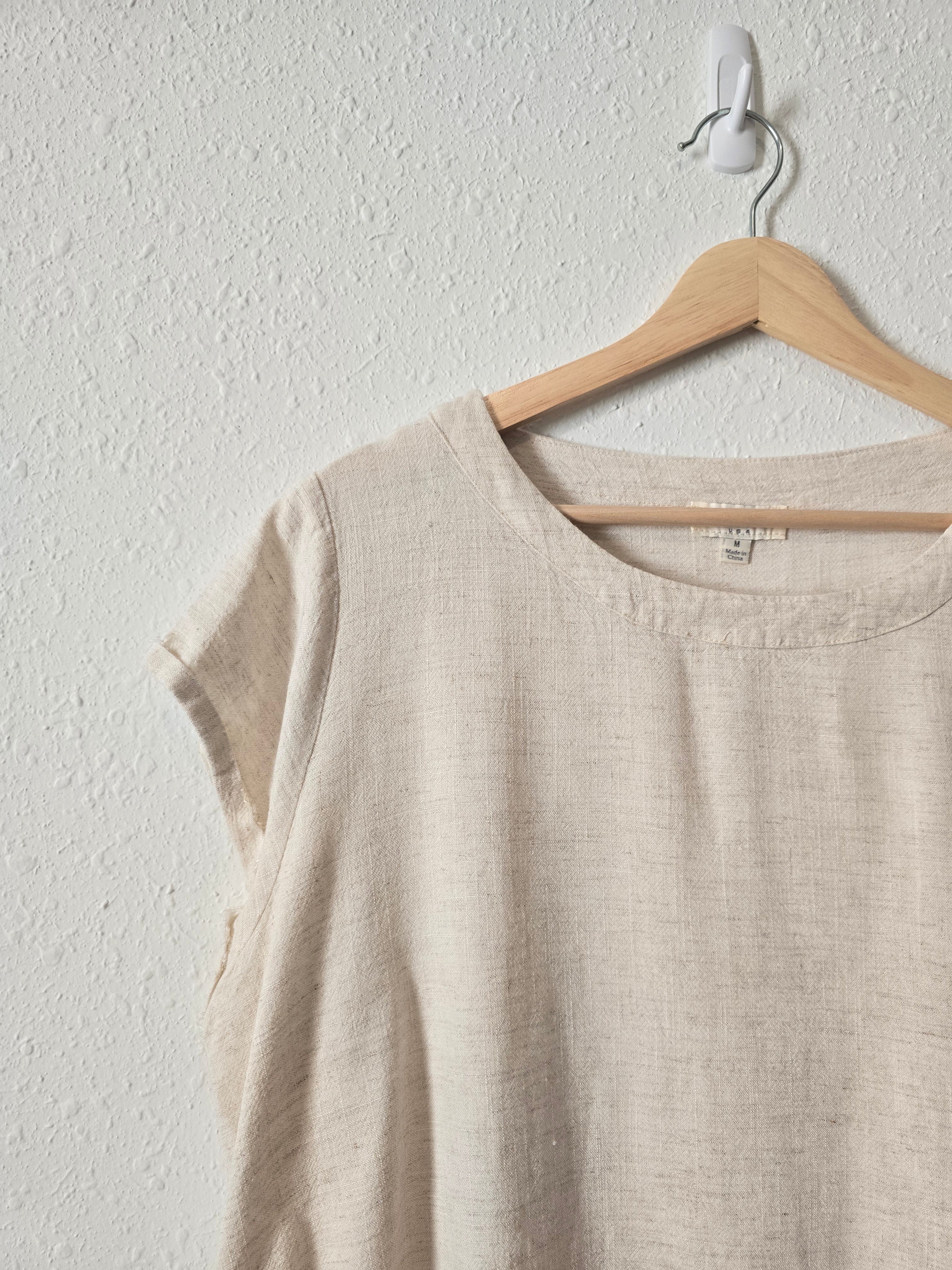 Umgee Oat Linen Blend Top (M)