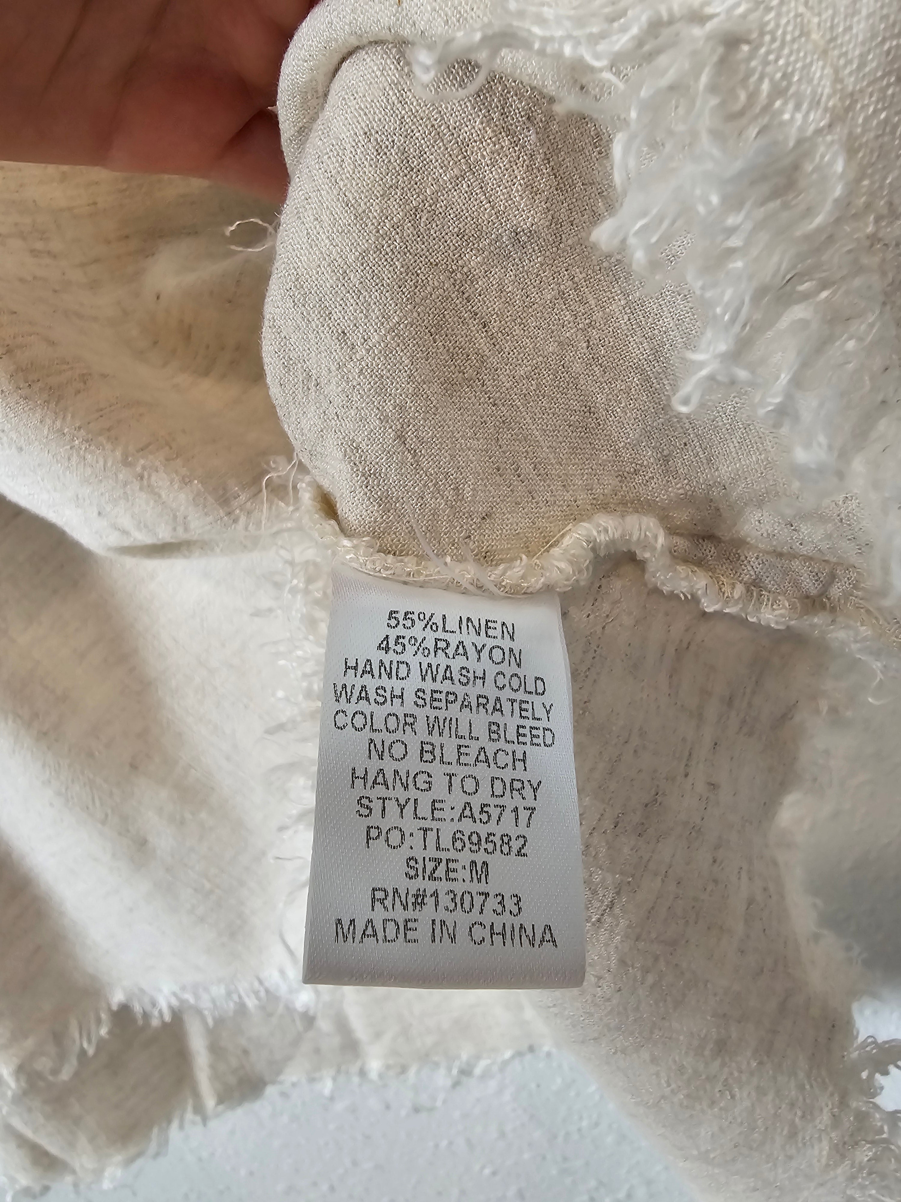 Umgee Oat Linen Blend Top (M)