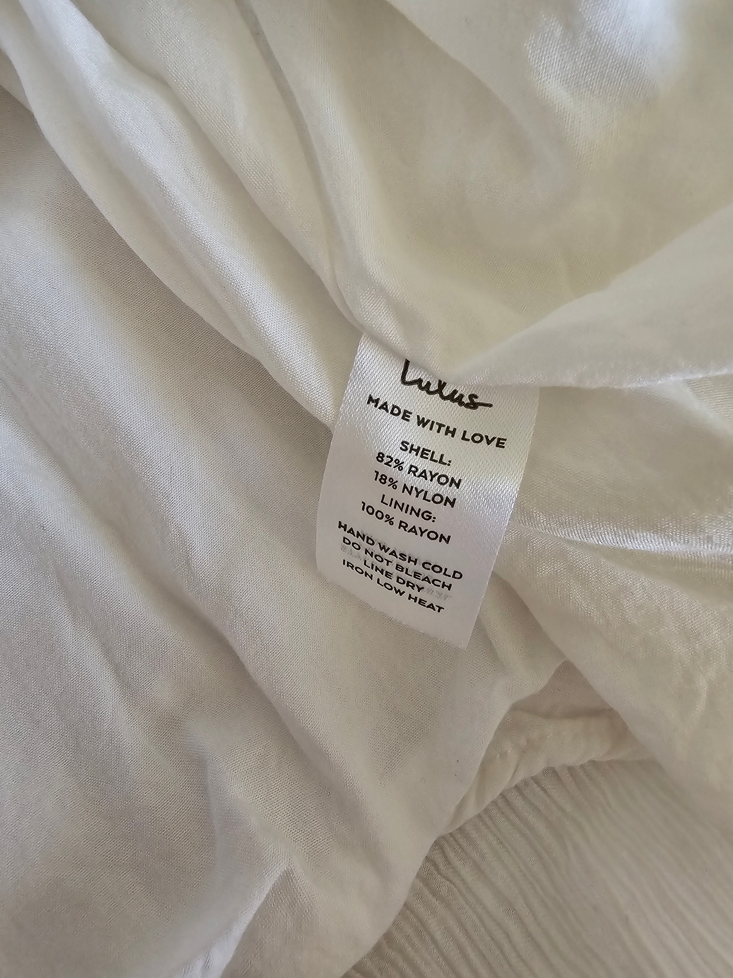 Lulus White Maxi Skirt (M/L) *flawed*