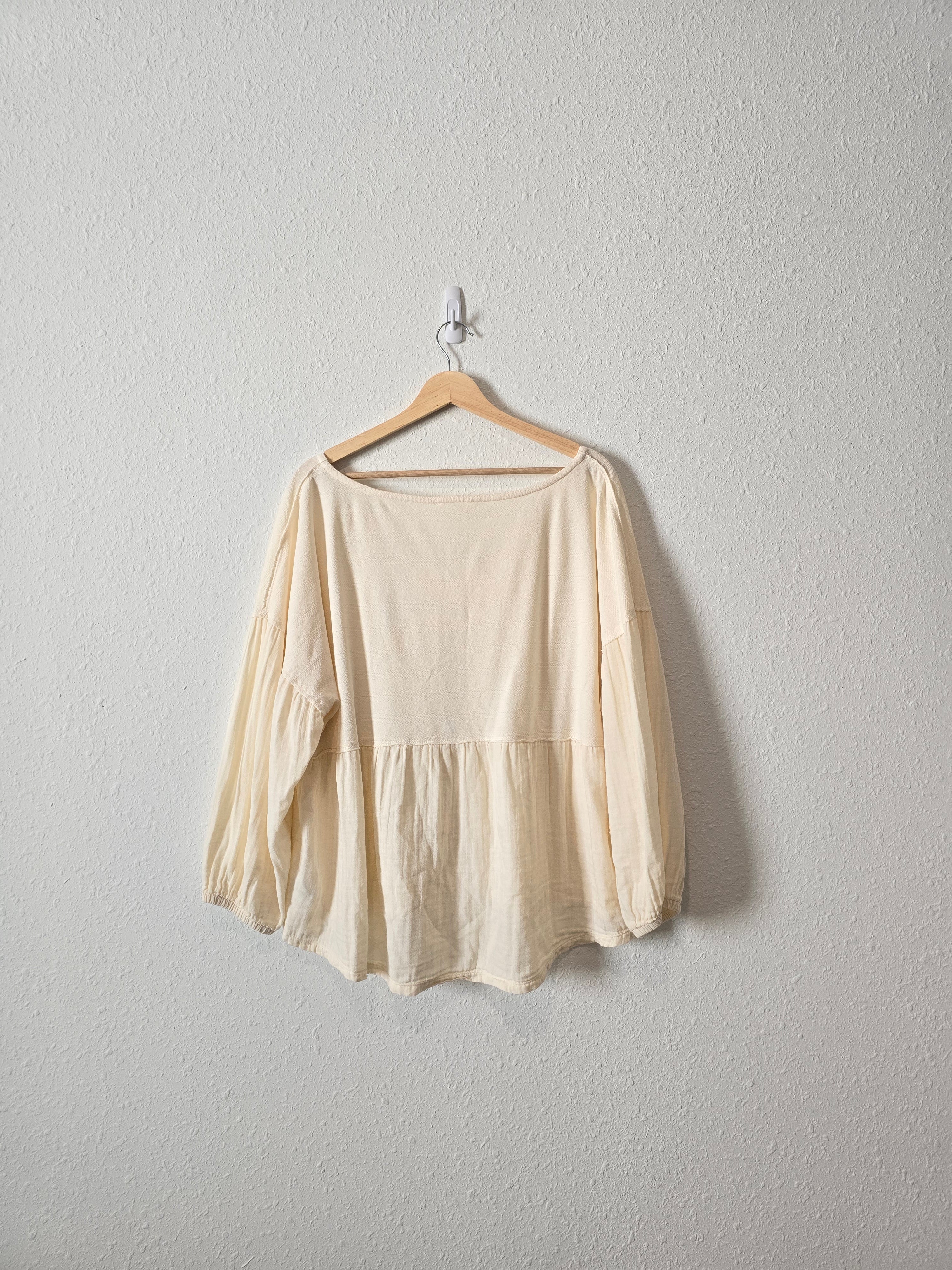 Lucky Brand Gauze Babydoll Top (XL)