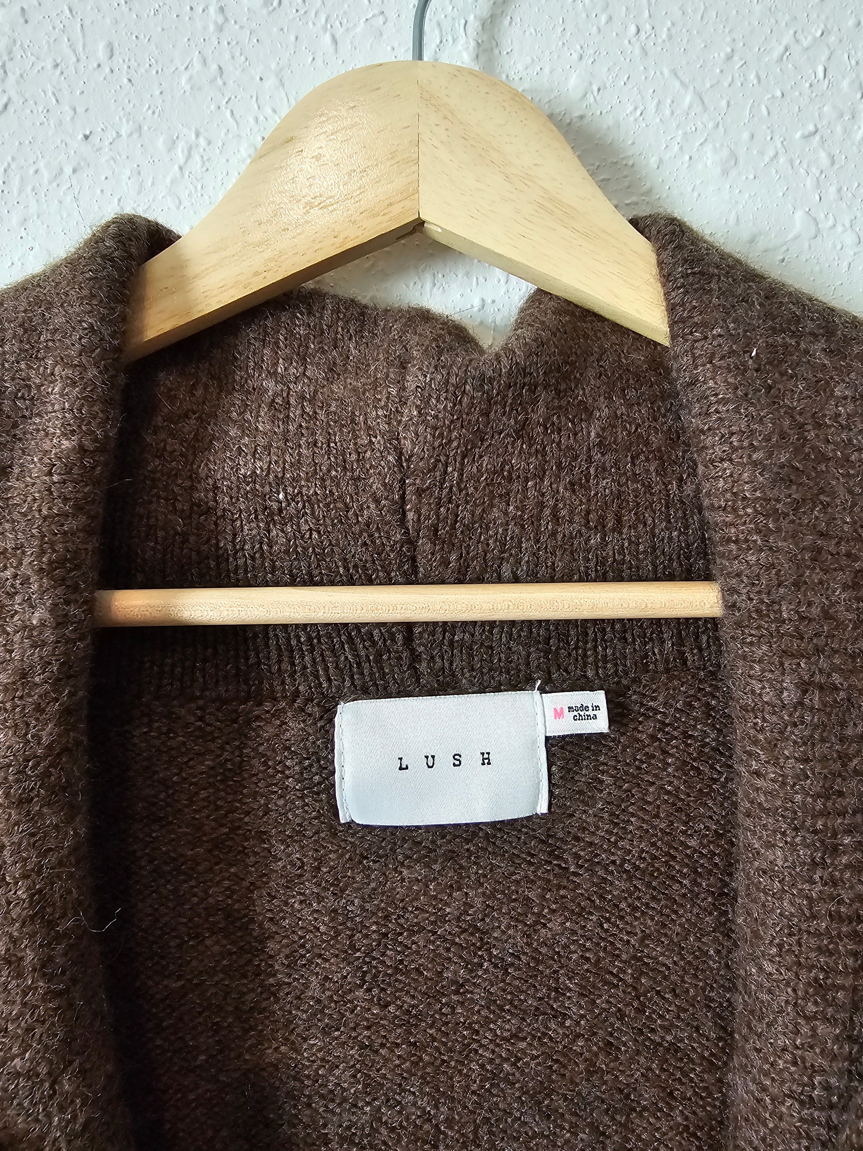 Lush Brown Sweater Coat (M)
