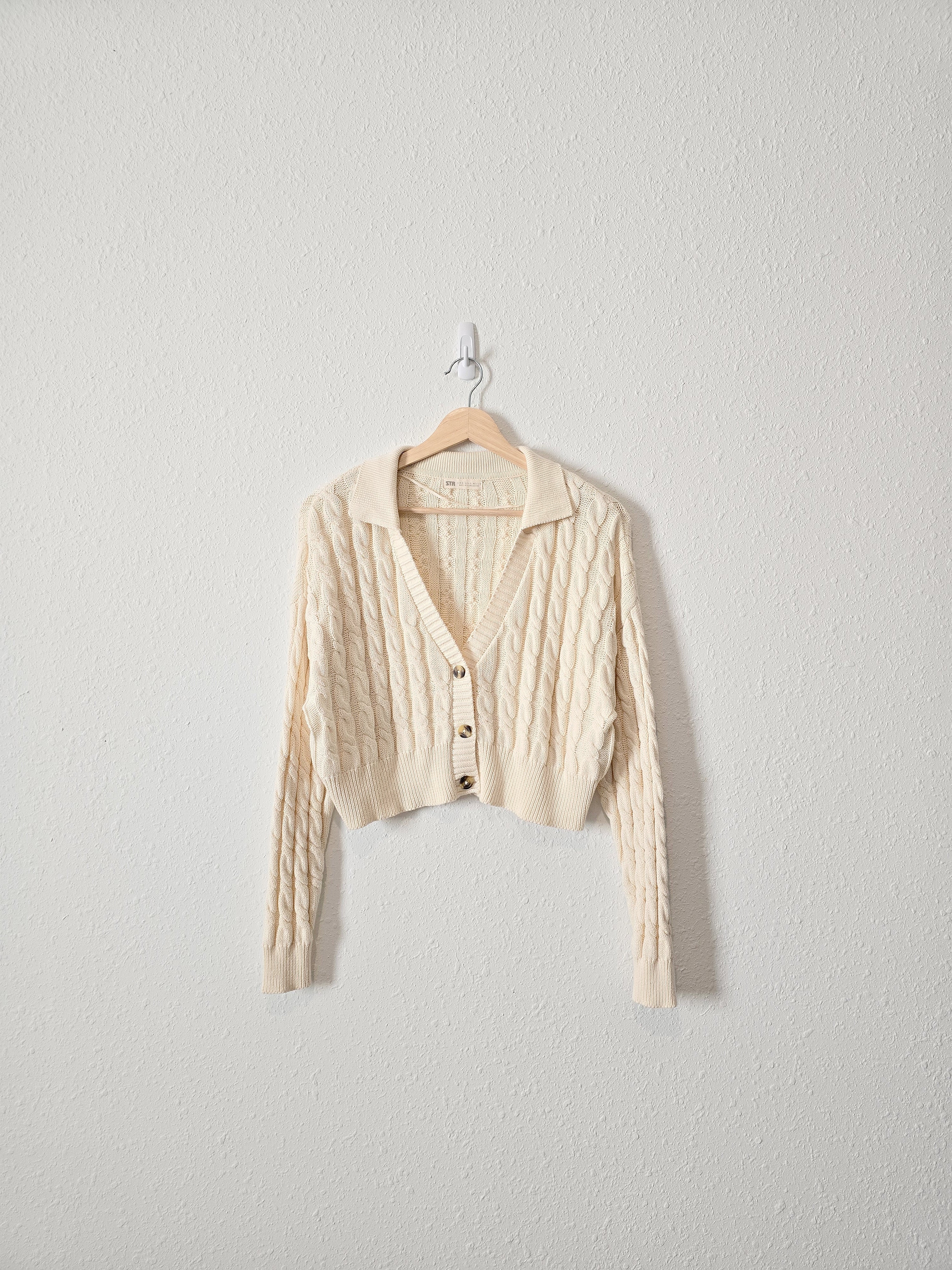 Cable Knit Cropped Sweater (S)