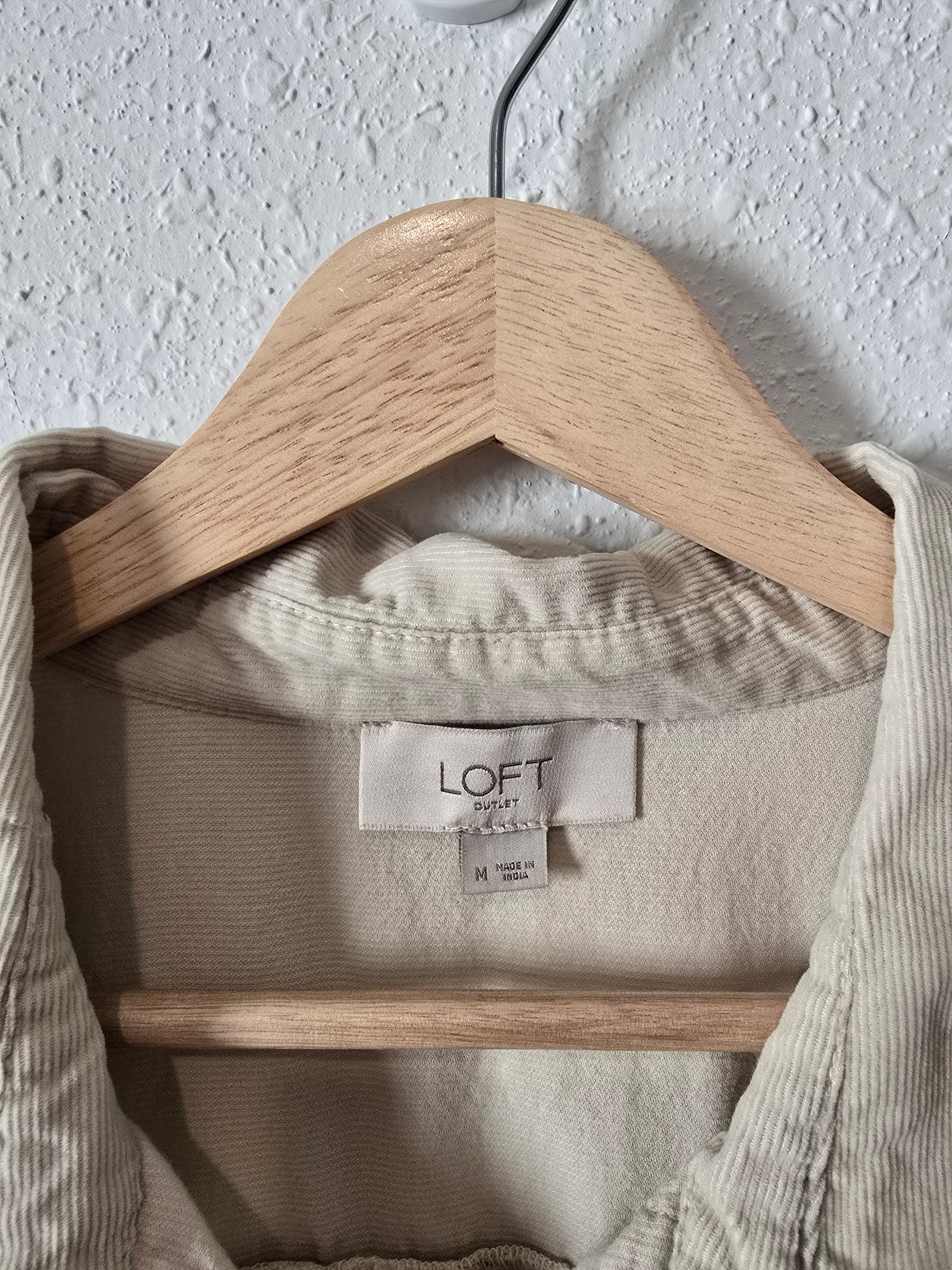 Cream Cord Button Up (M)