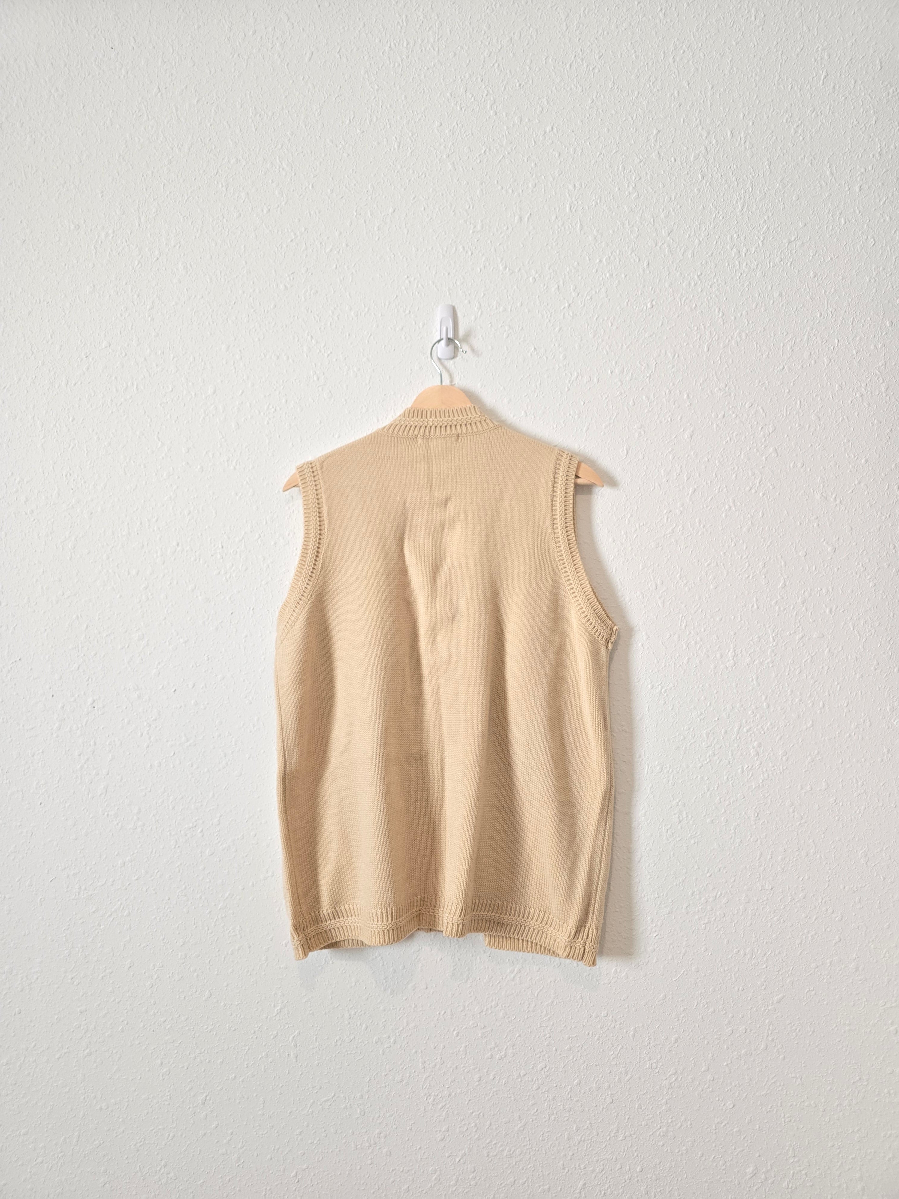 Vintage Floral Knit Vest (XL)