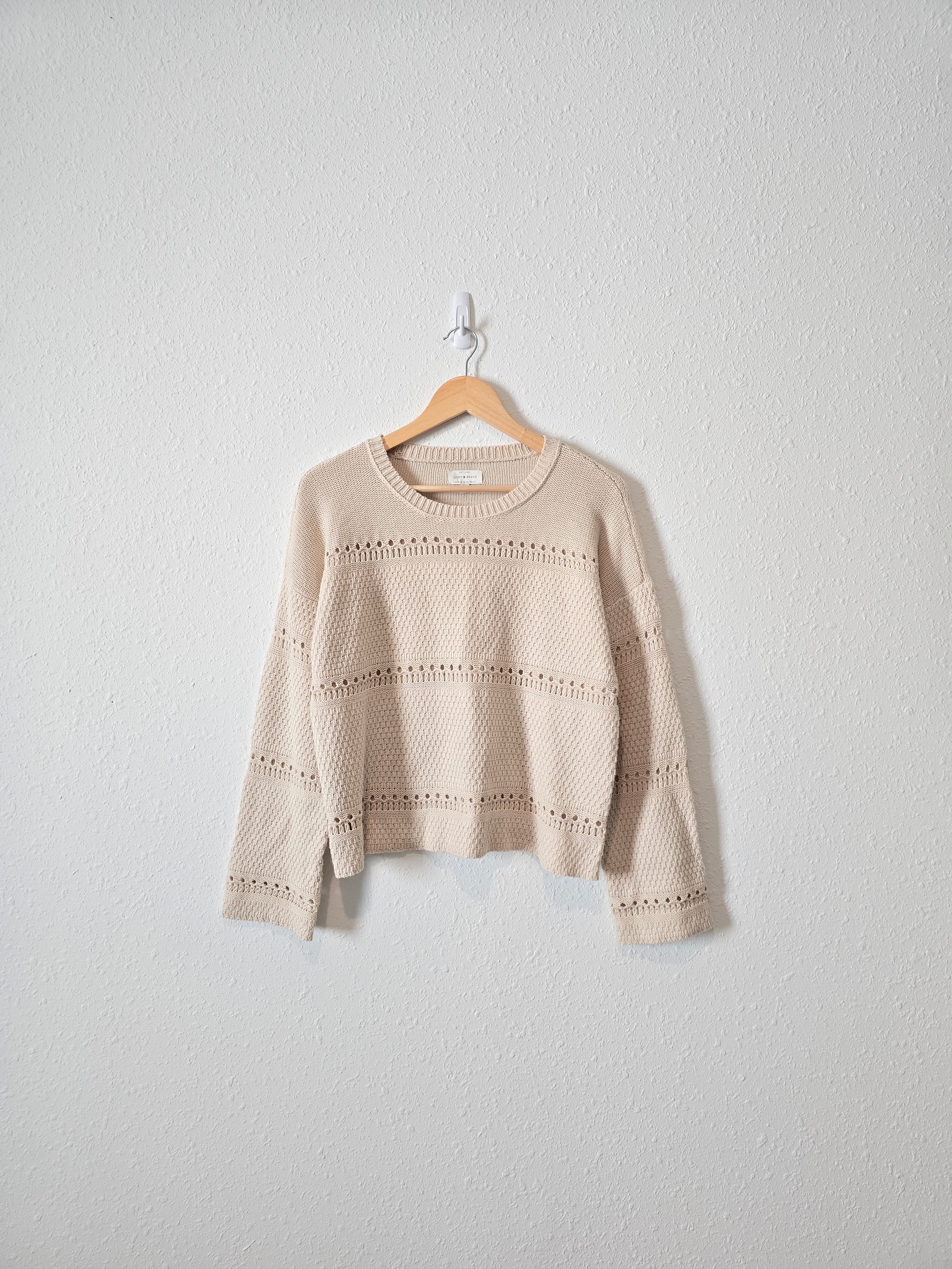 Lucky Brand Crochet Sweater (S)