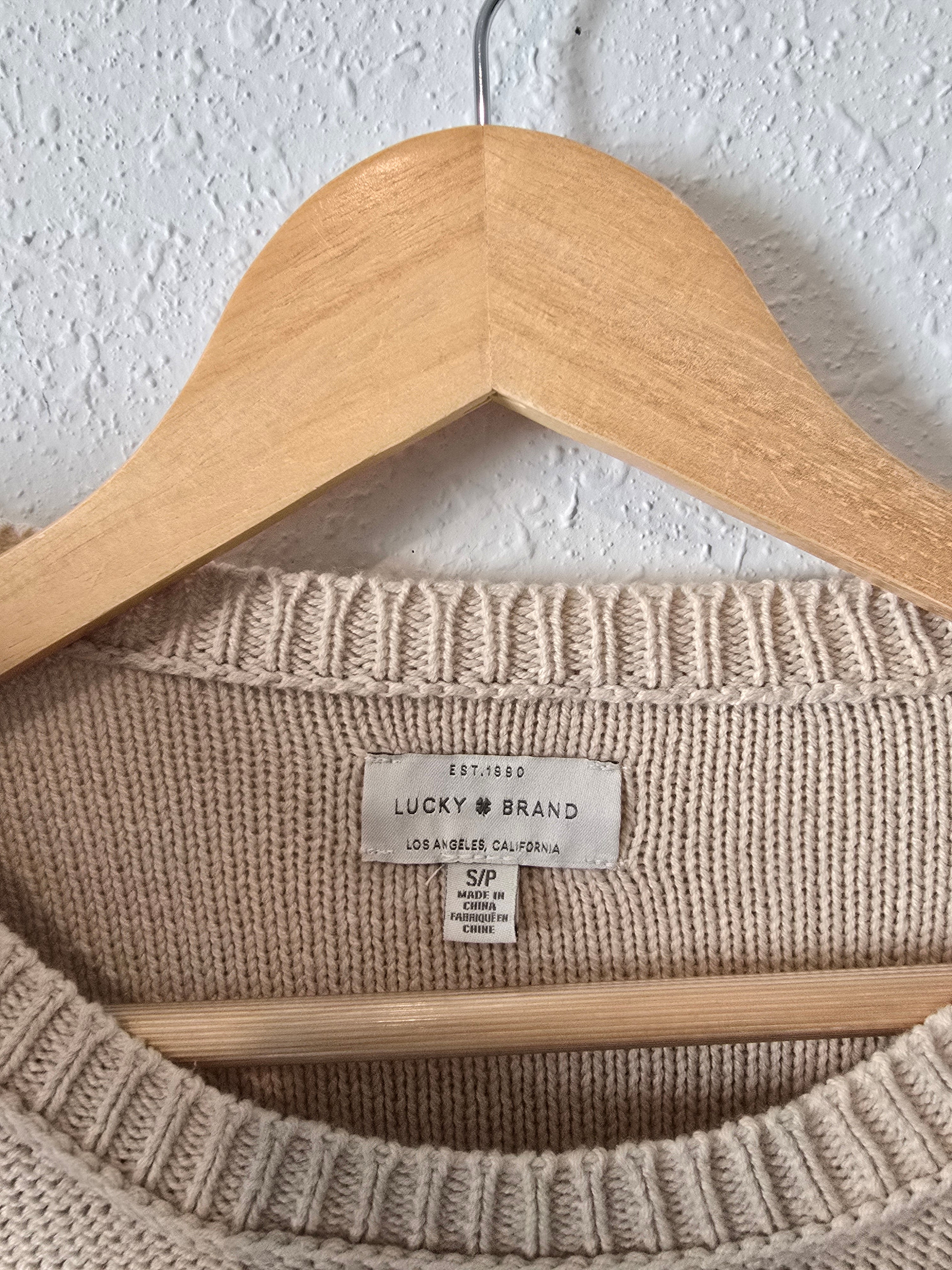 Lucky Brand Crochet Sweater (S)