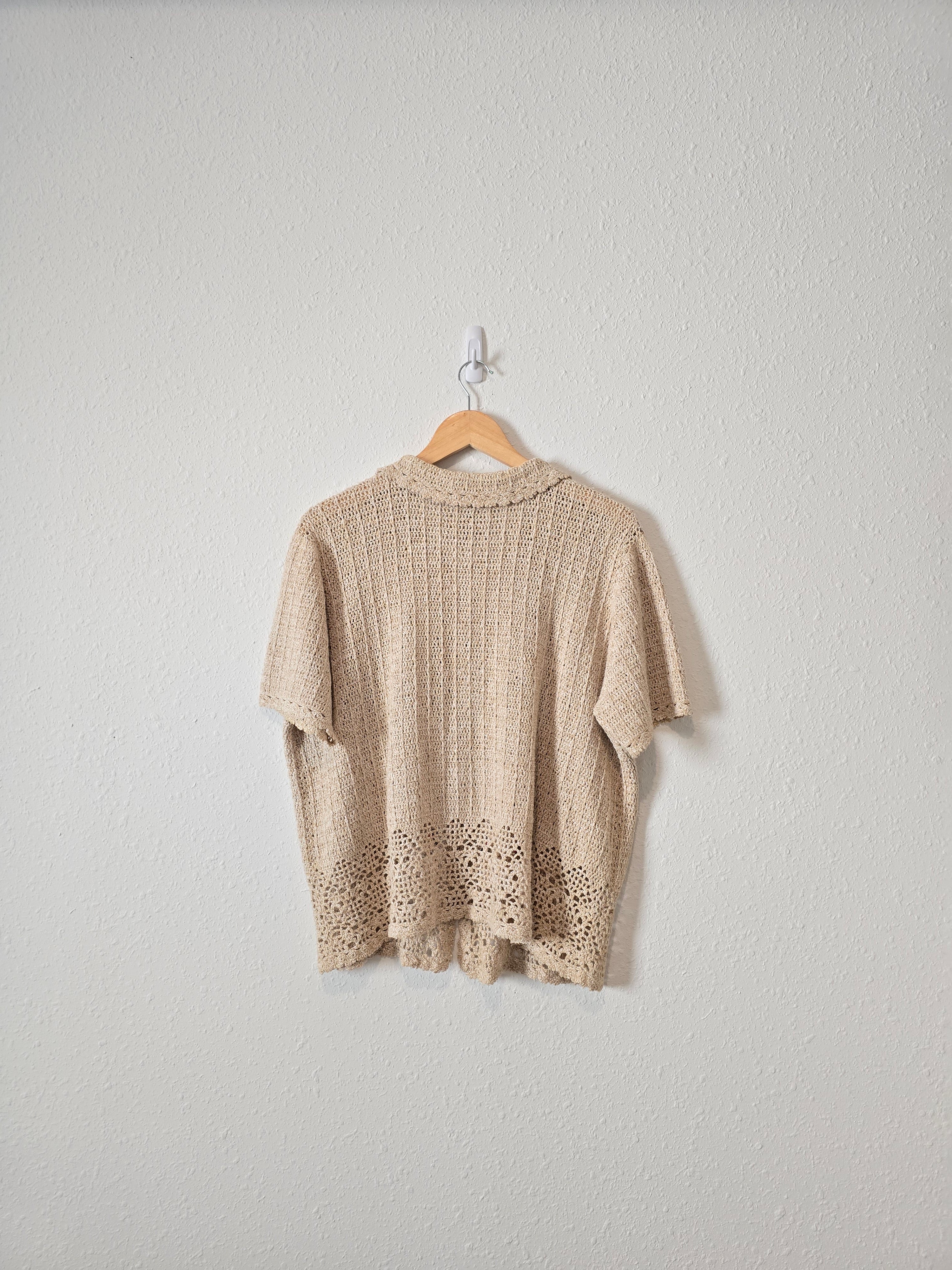 Vintage Floral Embroidered Sweater (L)