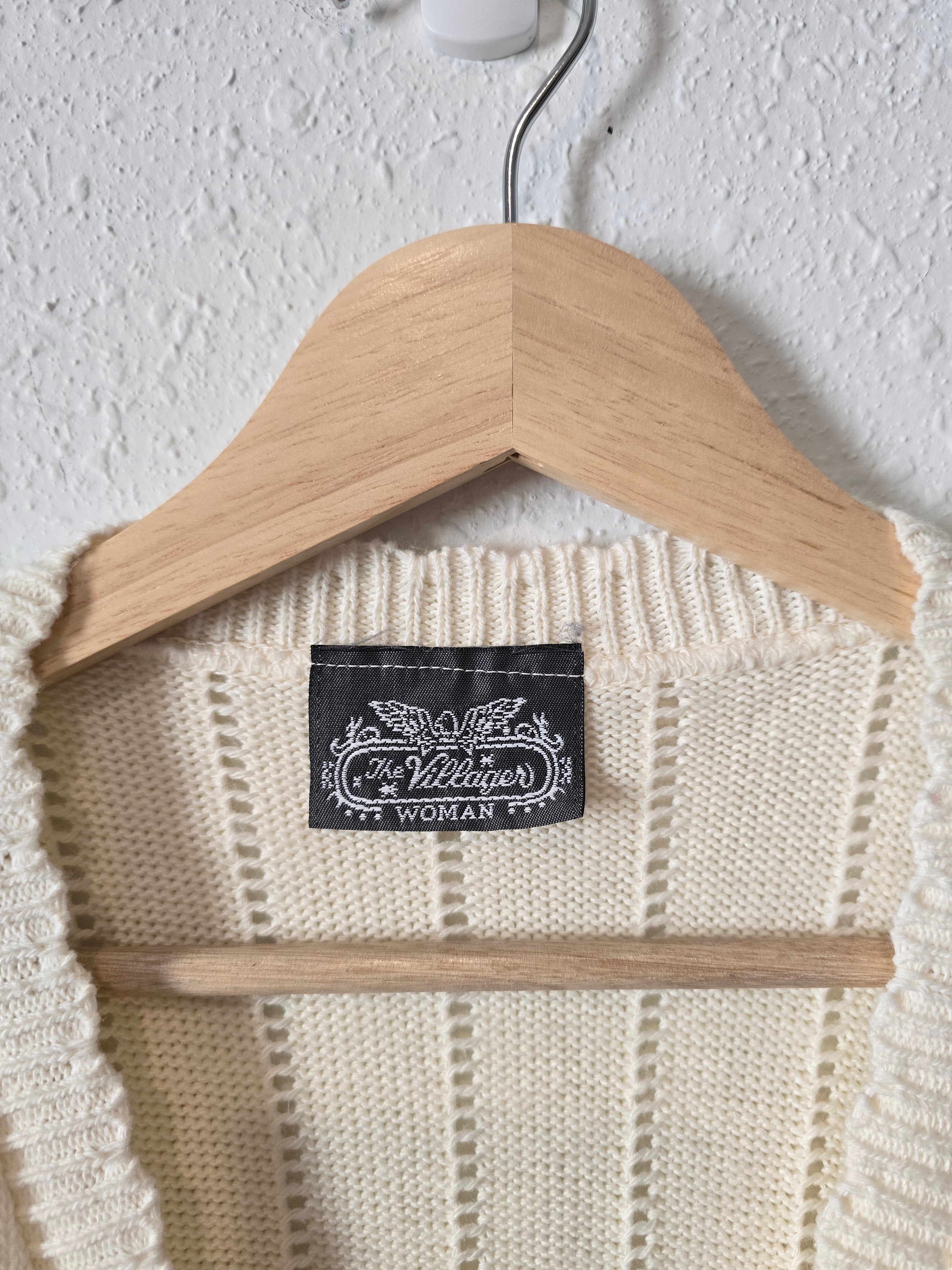 Vintage Button Up Sweater Vest (XL-2X)