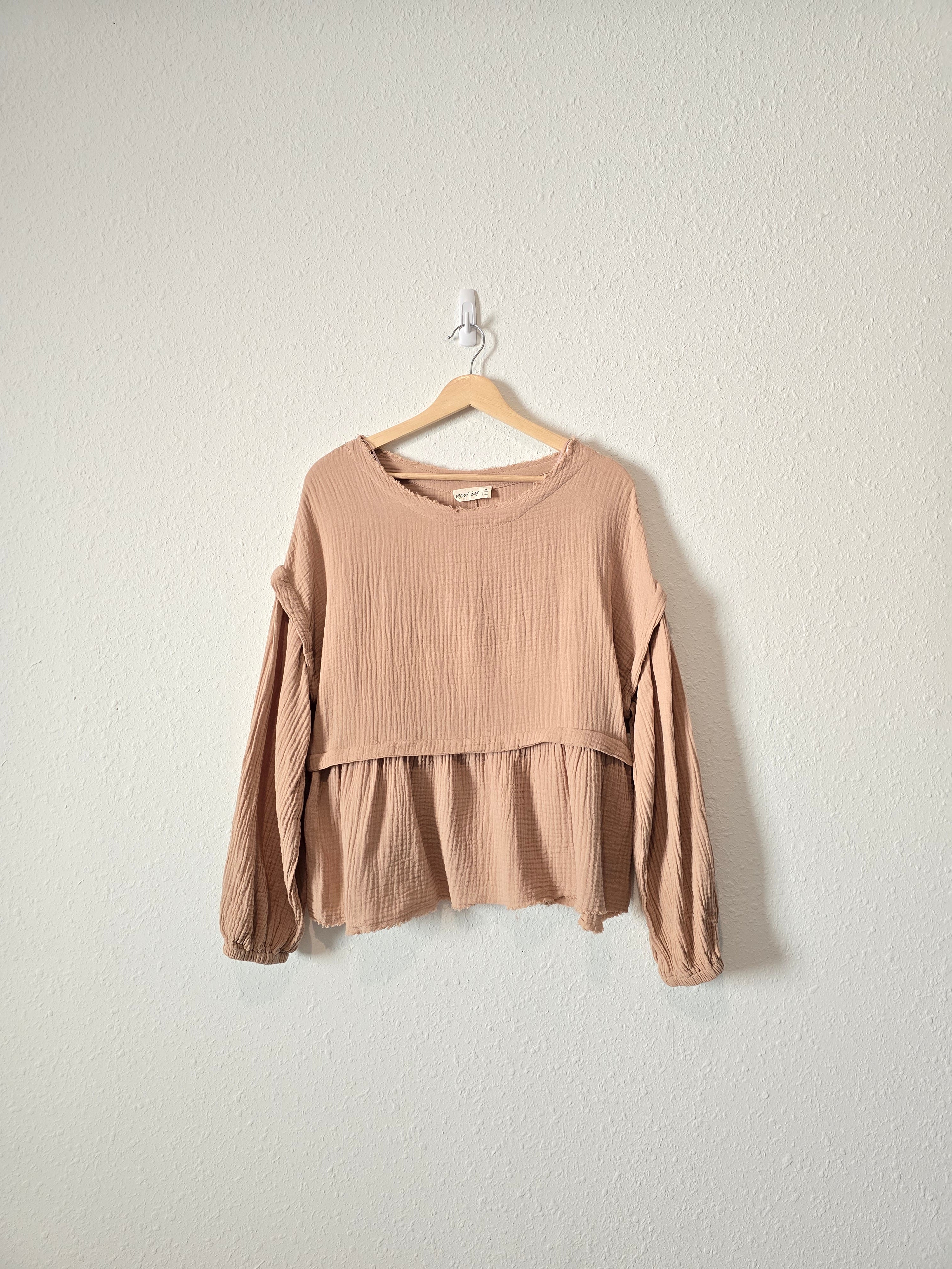 Cotton Gauze Babydoll Top (M)