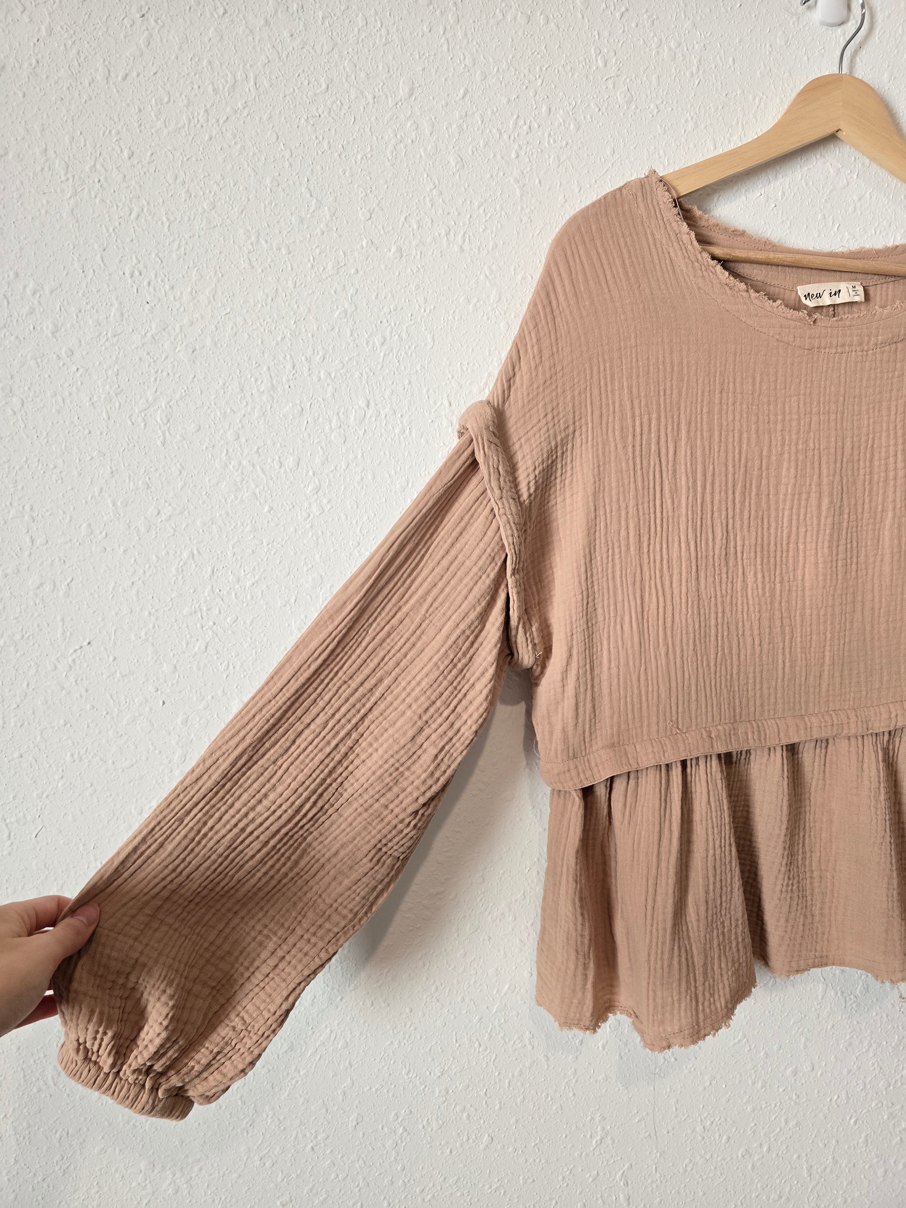 Cotton Gauze Babydoll Top (M)