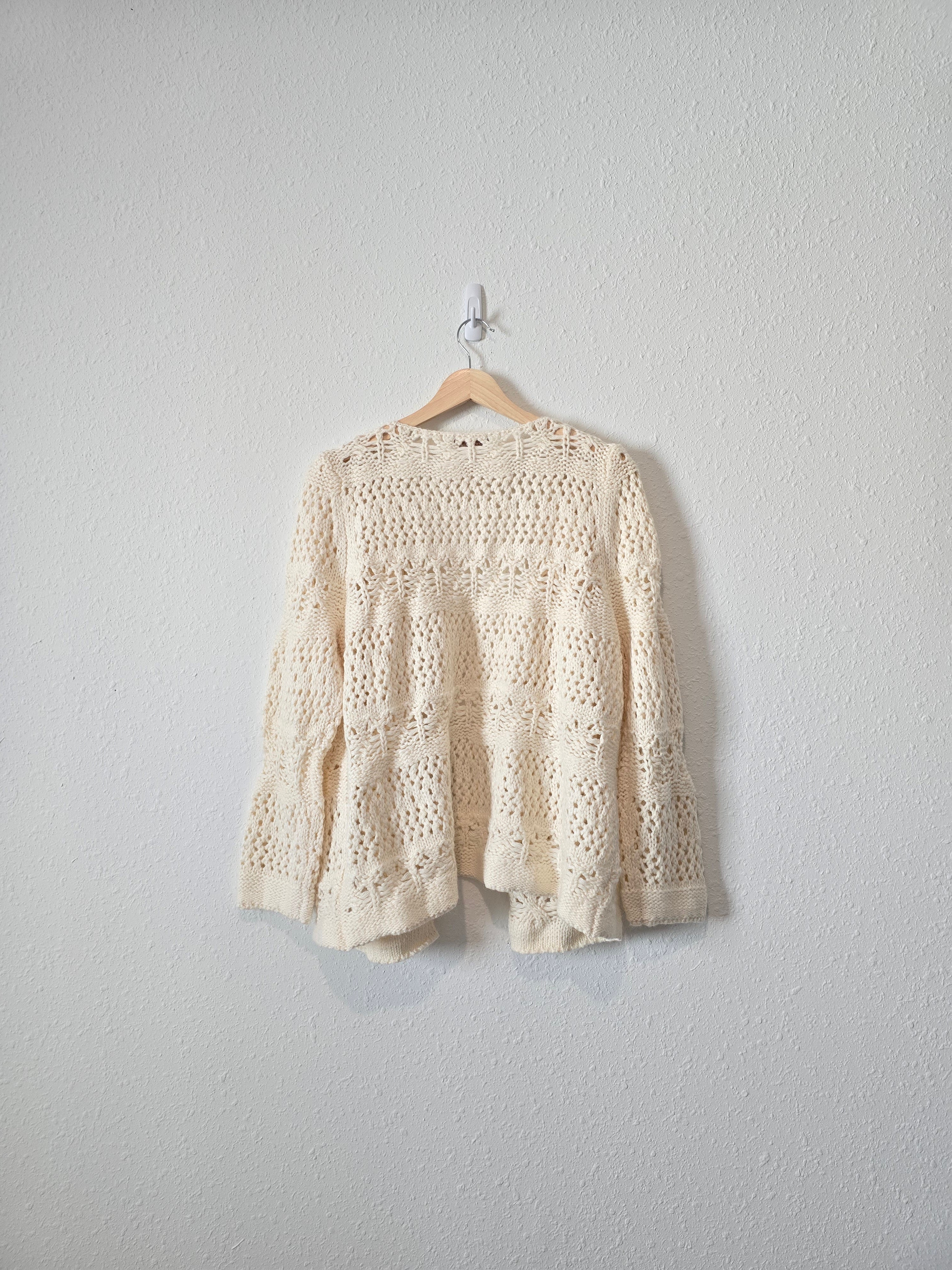 Cream Crochet Knit Cardigan (XLP)