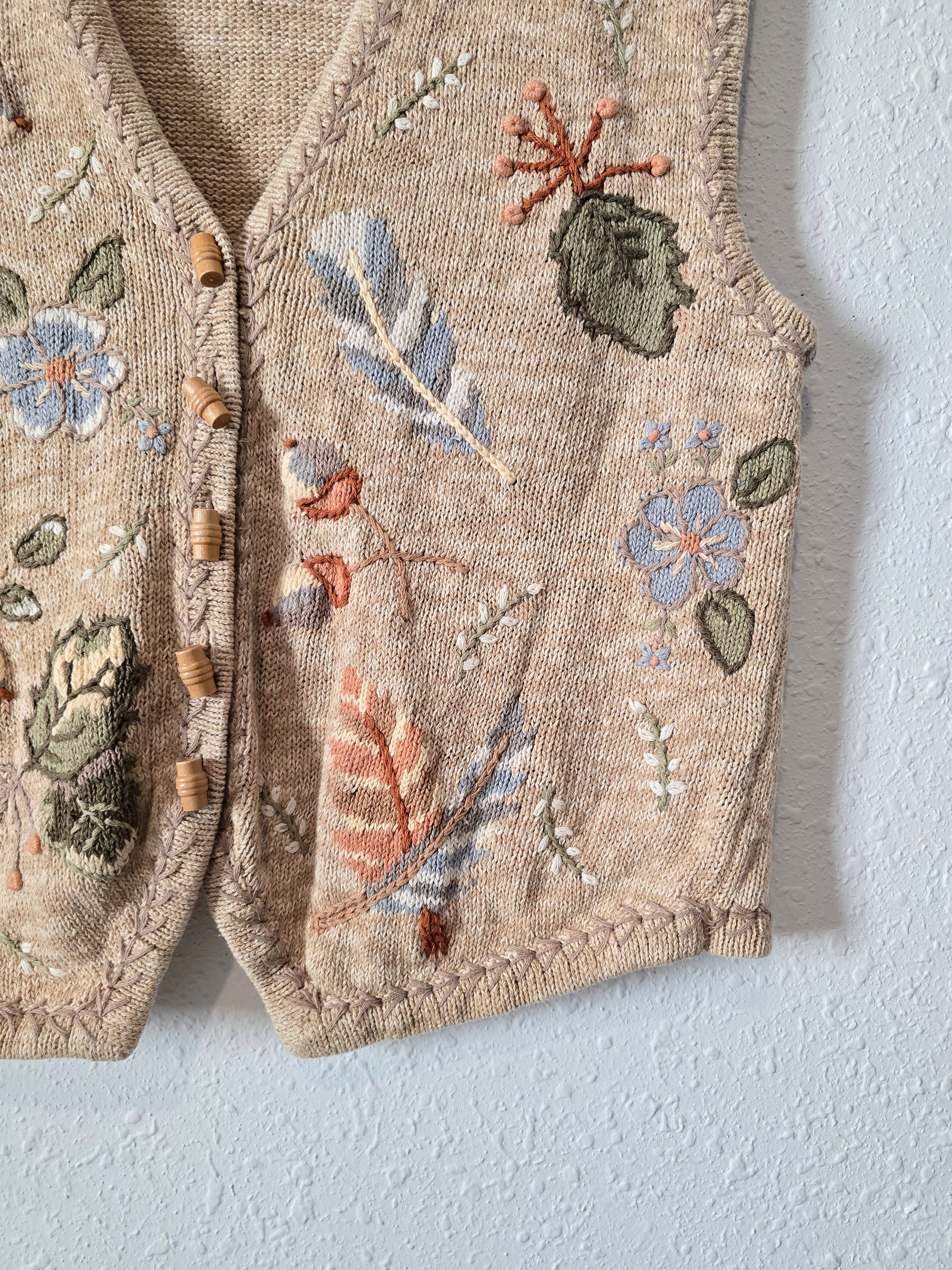 Vintage Embroidered Vest (L)