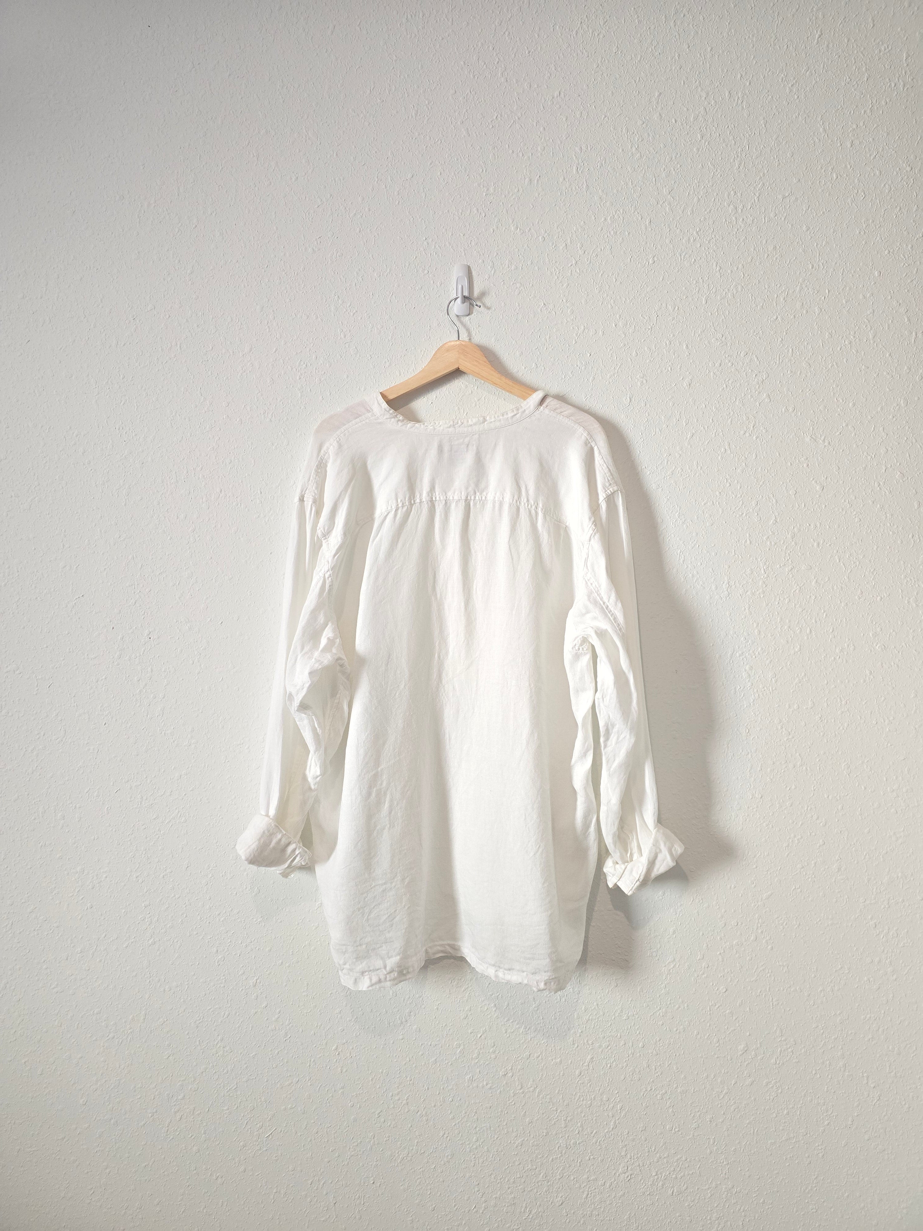 Banana Republic Linen V Neck Top (XL)