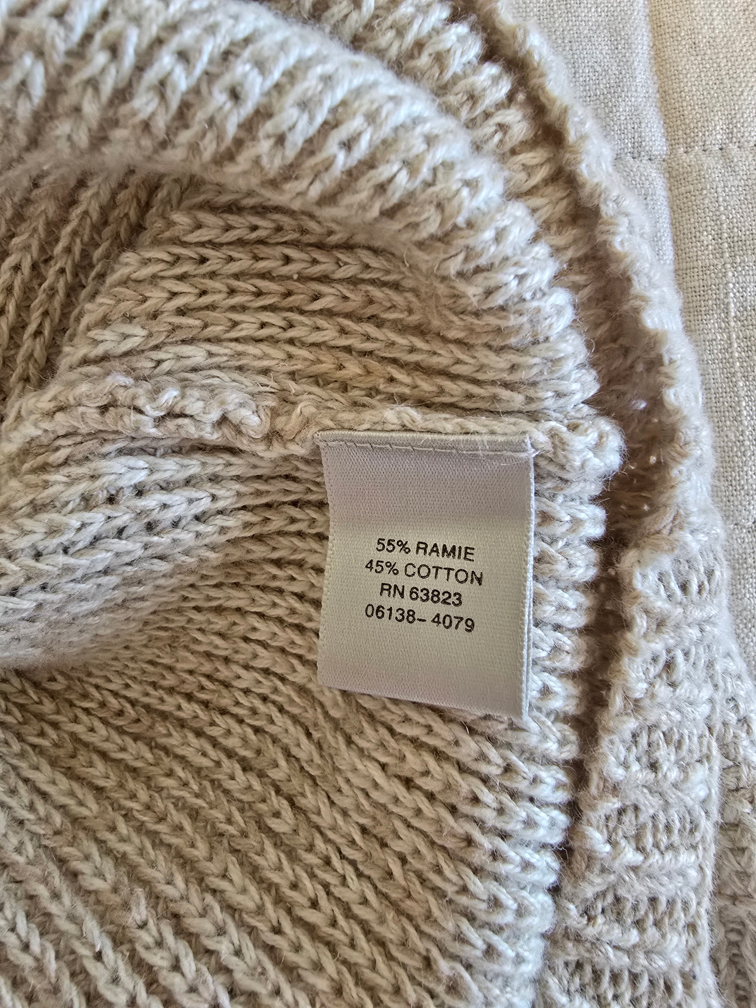 Vintage Button Up Textured Sweater (L)