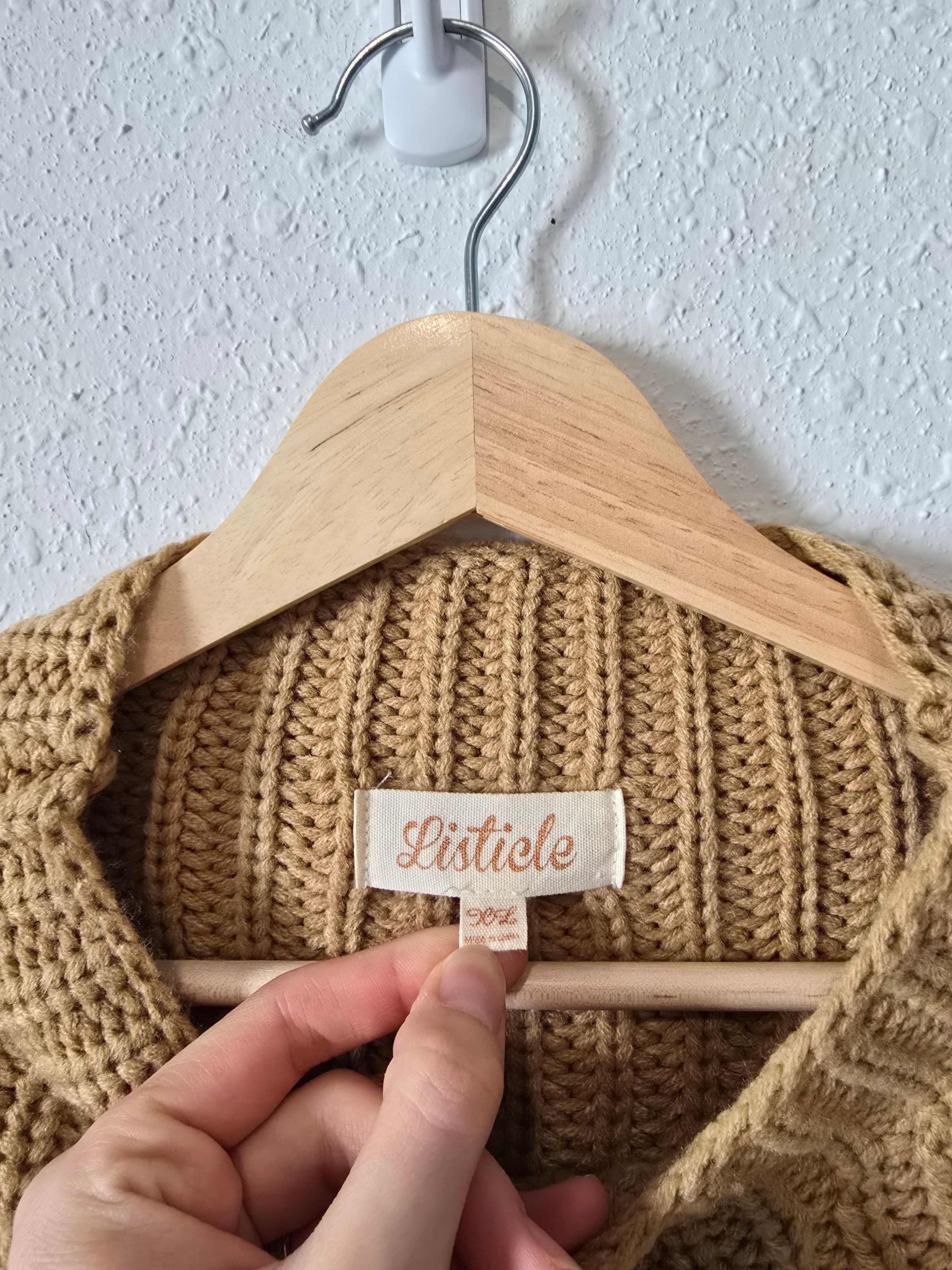 Puff Sleeve Mockneck Sweater (XL)