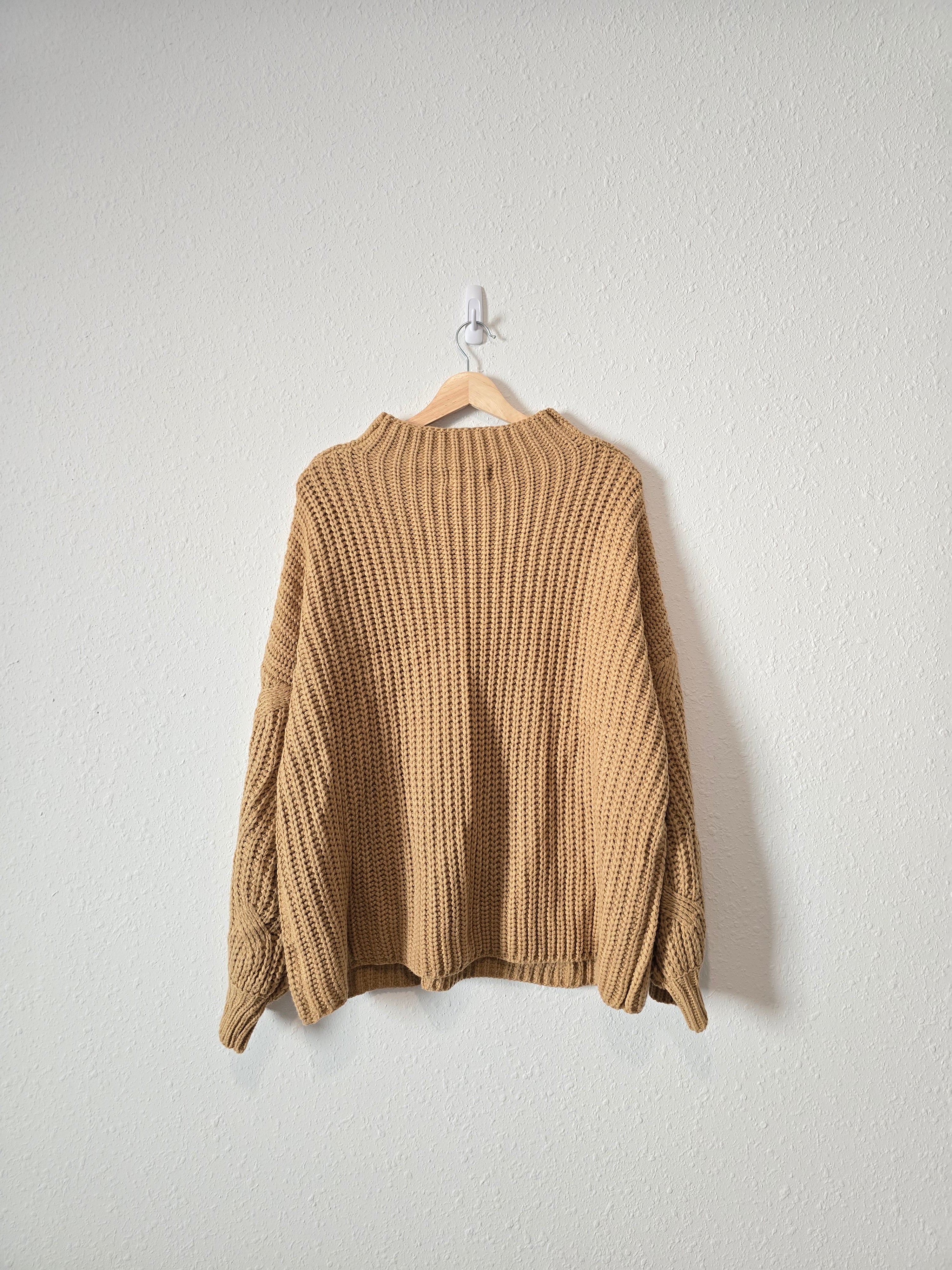 Puff Sleeve Mockneck Sweater (XL)