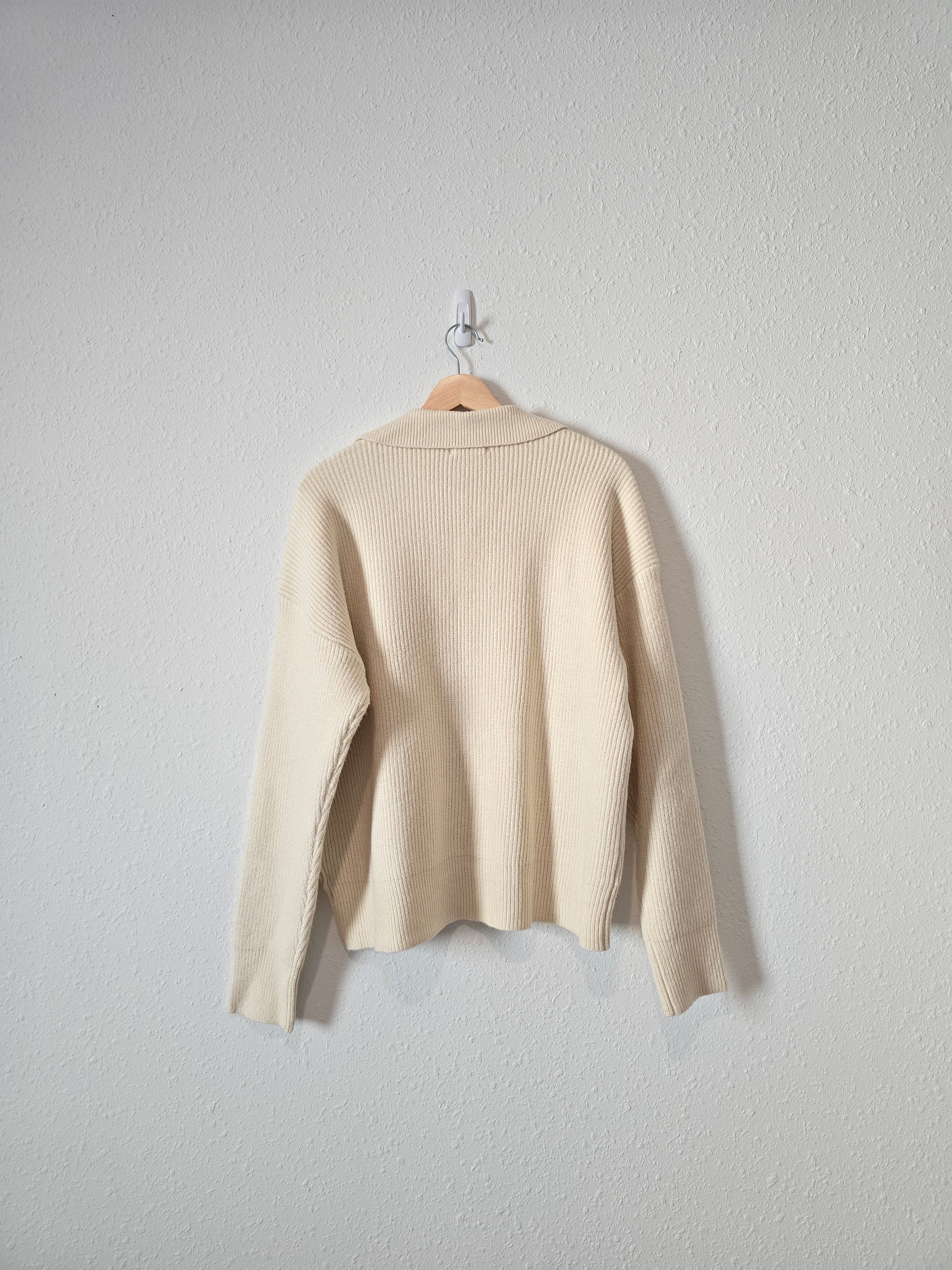 Cream Collared Sweater (XL)