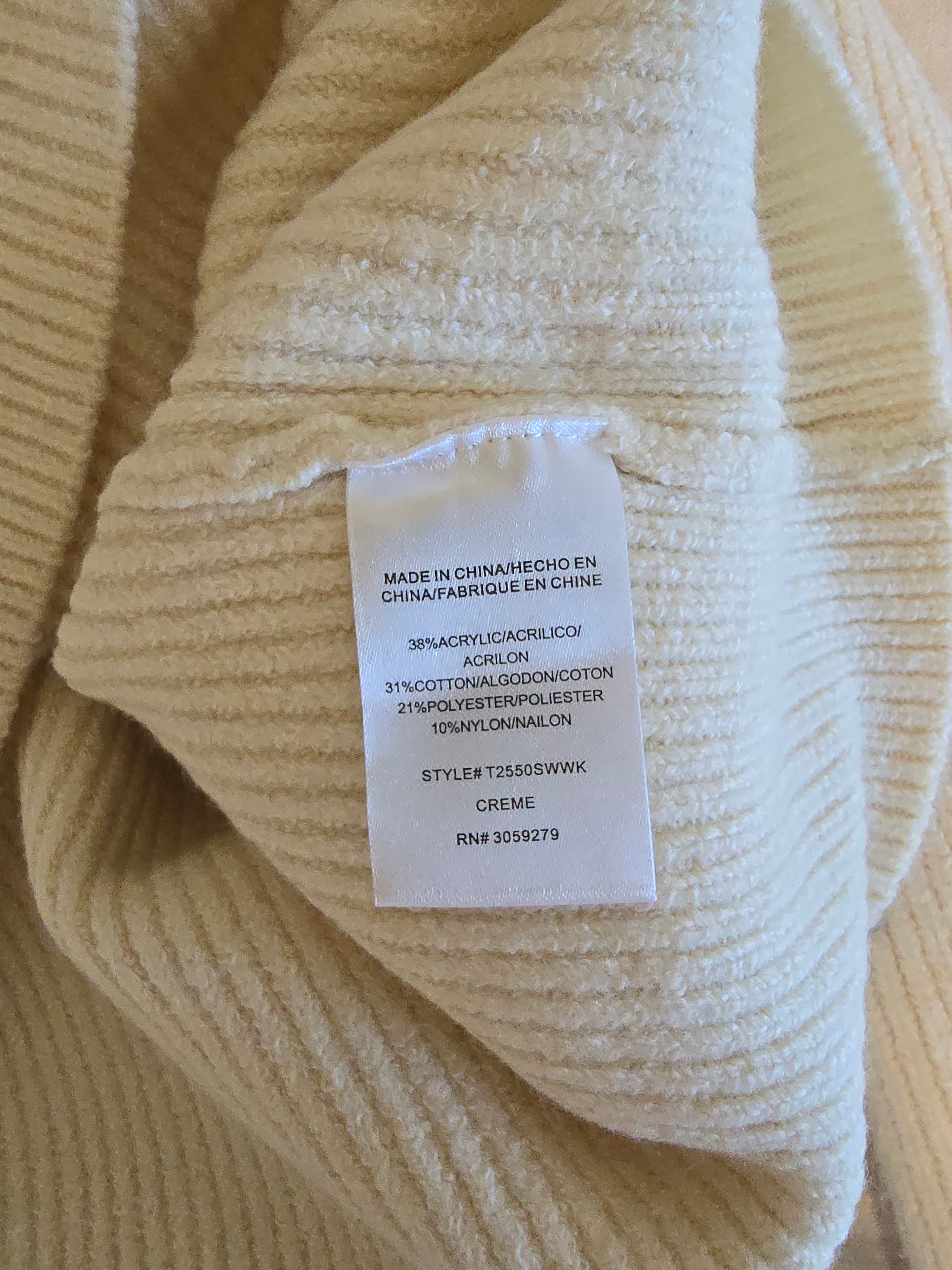 Cream Collared Sweater (XL)