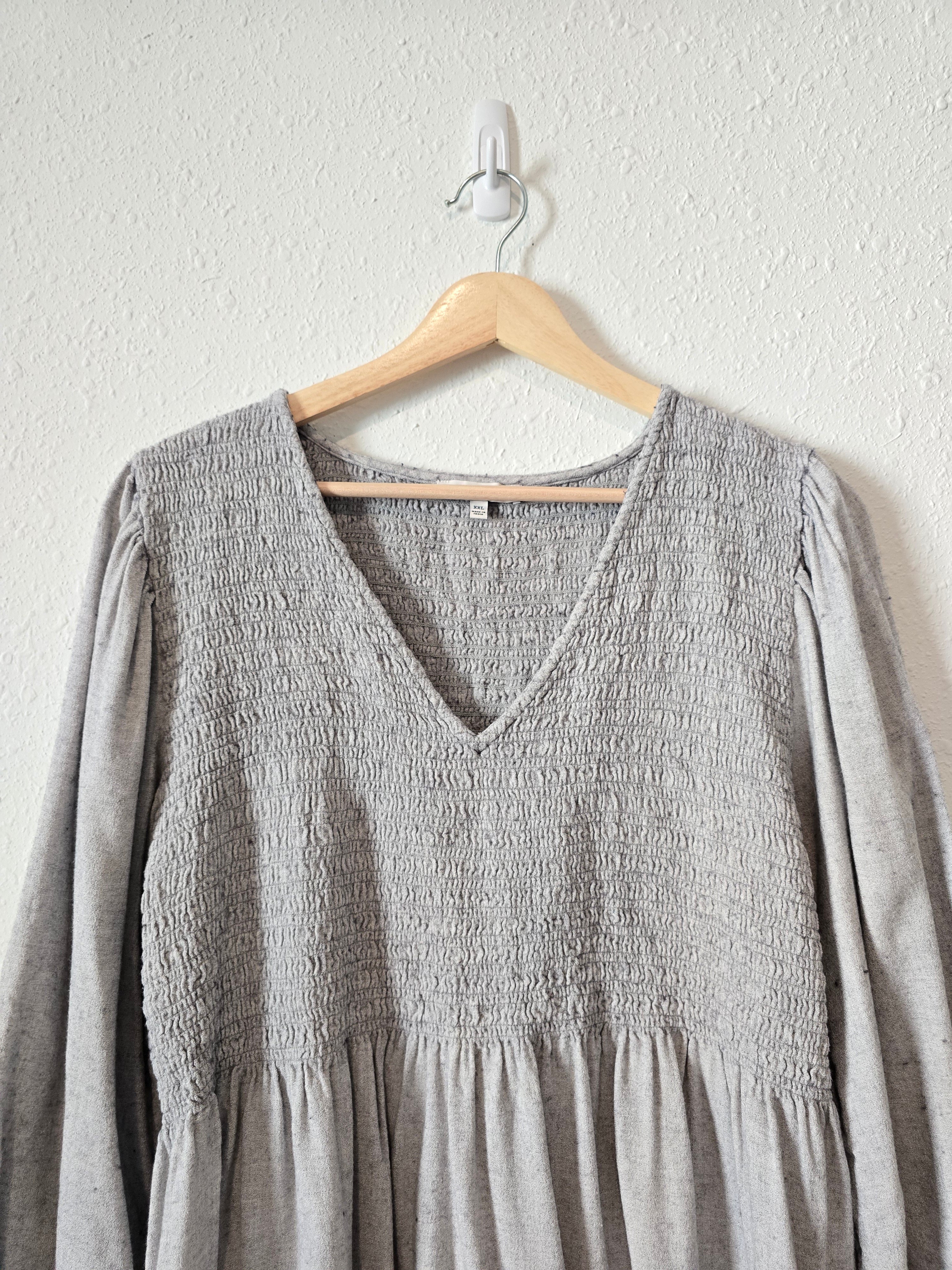 Madewell Smocked Puff Sleeve Top (XXL)