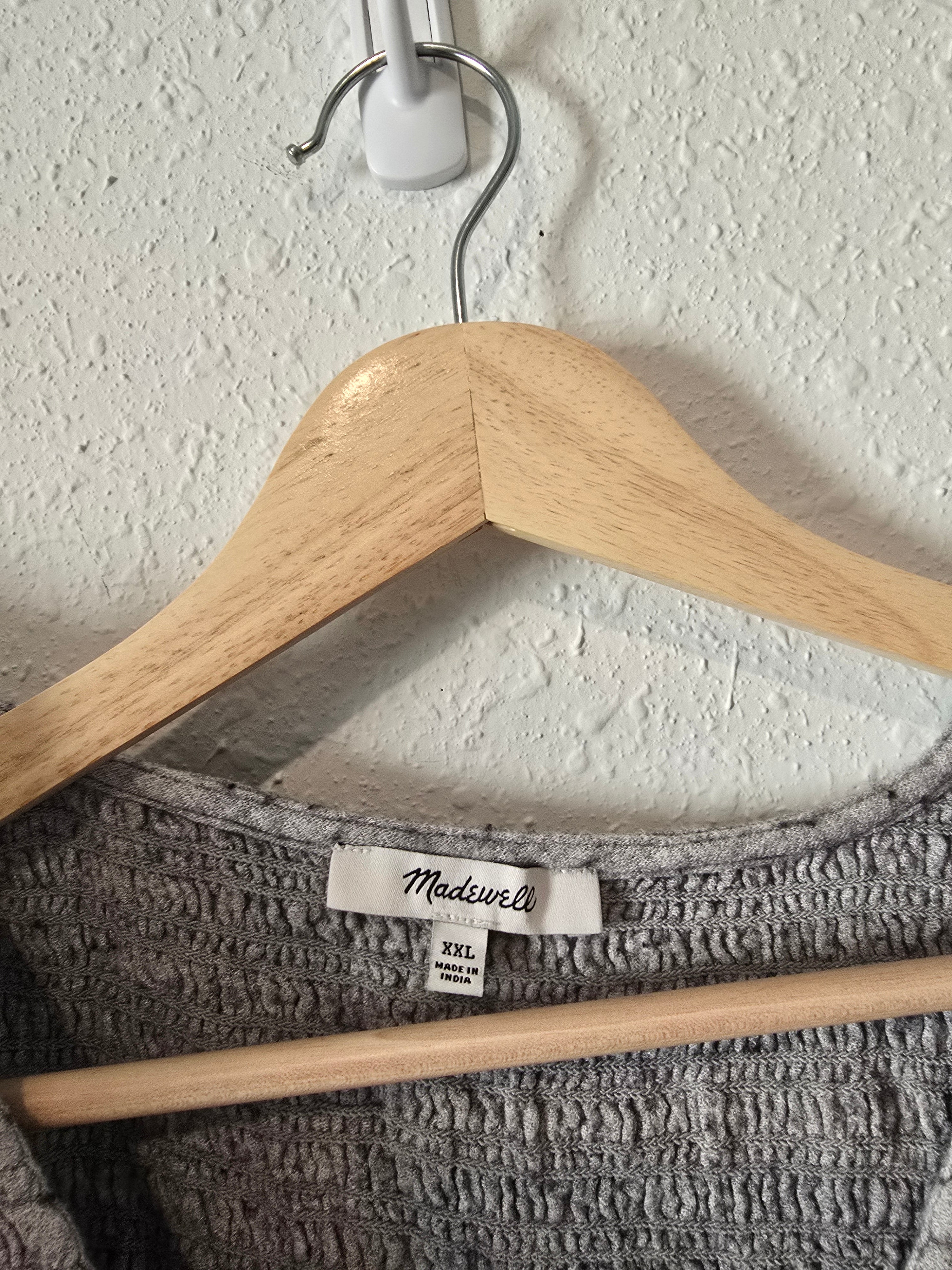 Madewell Smocked Puff Sleeve Top (XXL)
