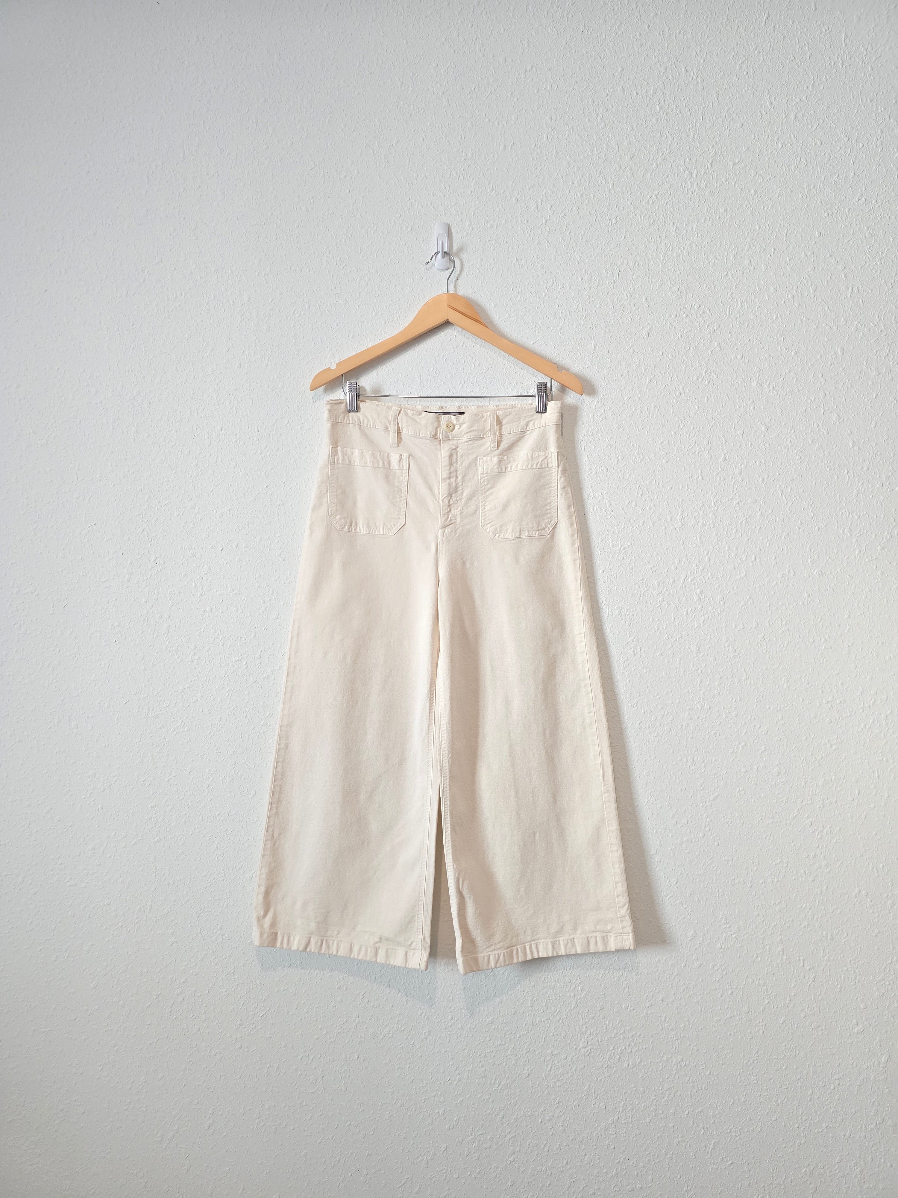 J.Crew Ecru Wide Leg Pants (30T)