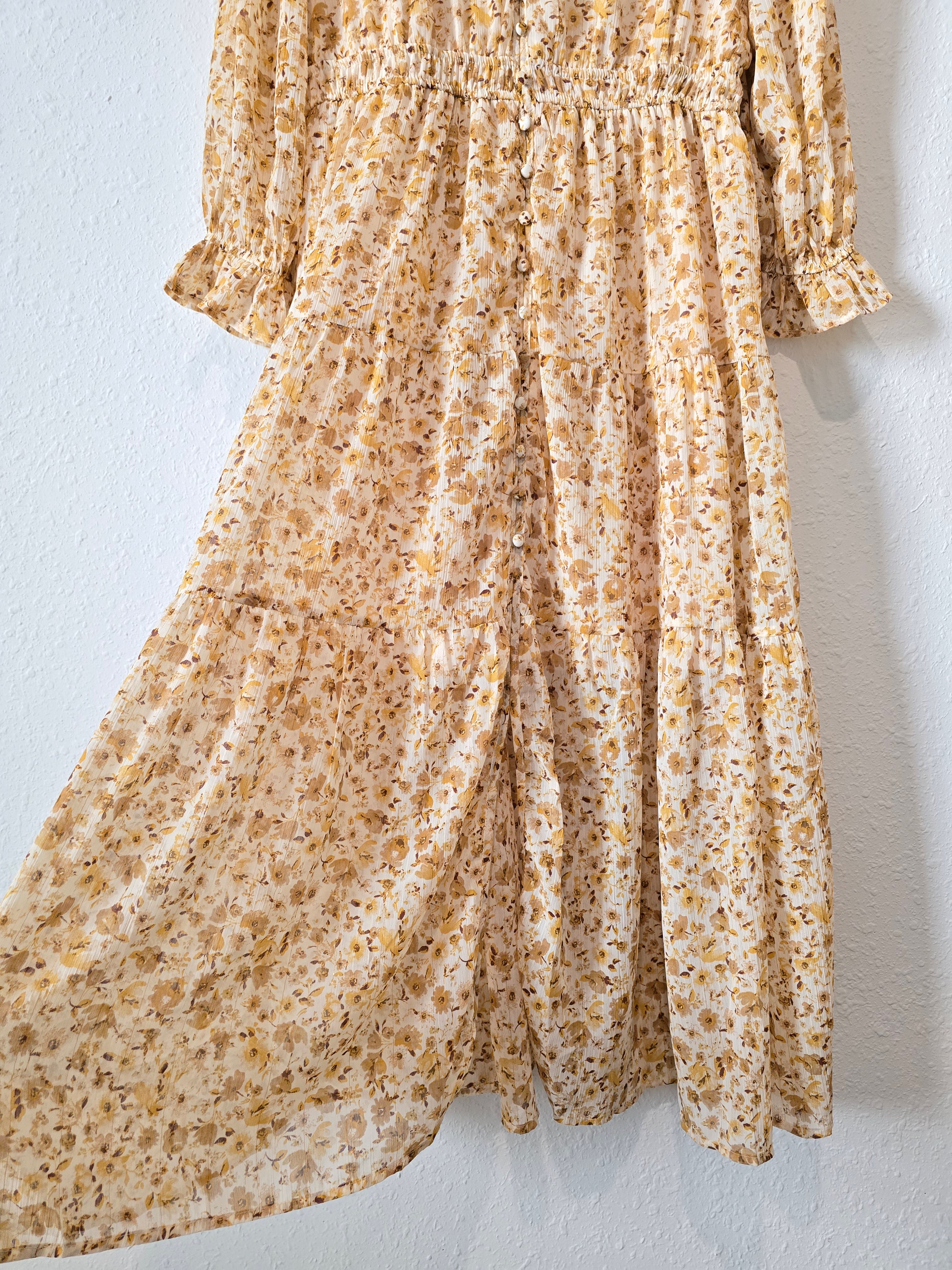 By The River Floral Midi Dress (L)