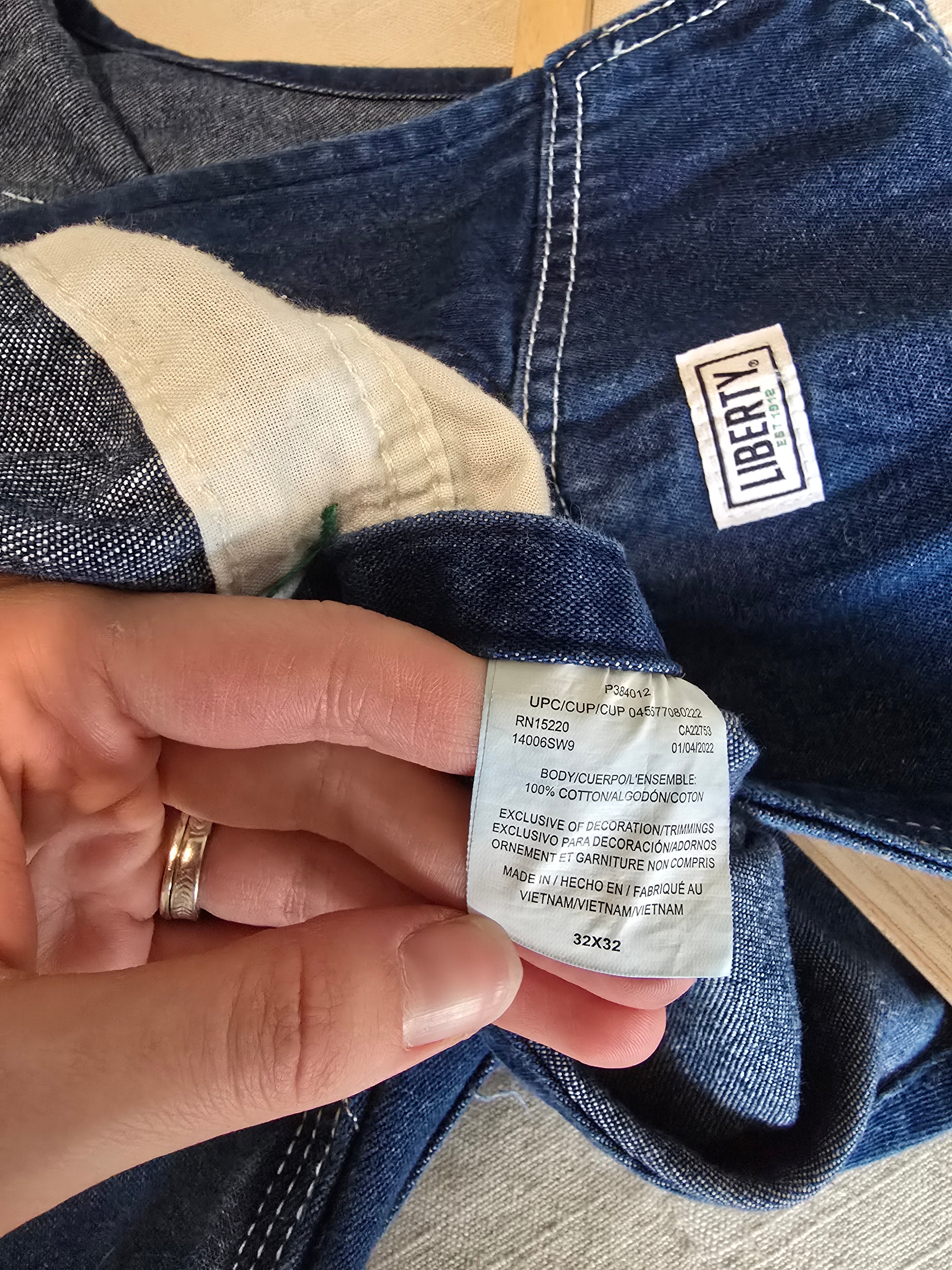 Liberty Straight Denim Overalls (M)