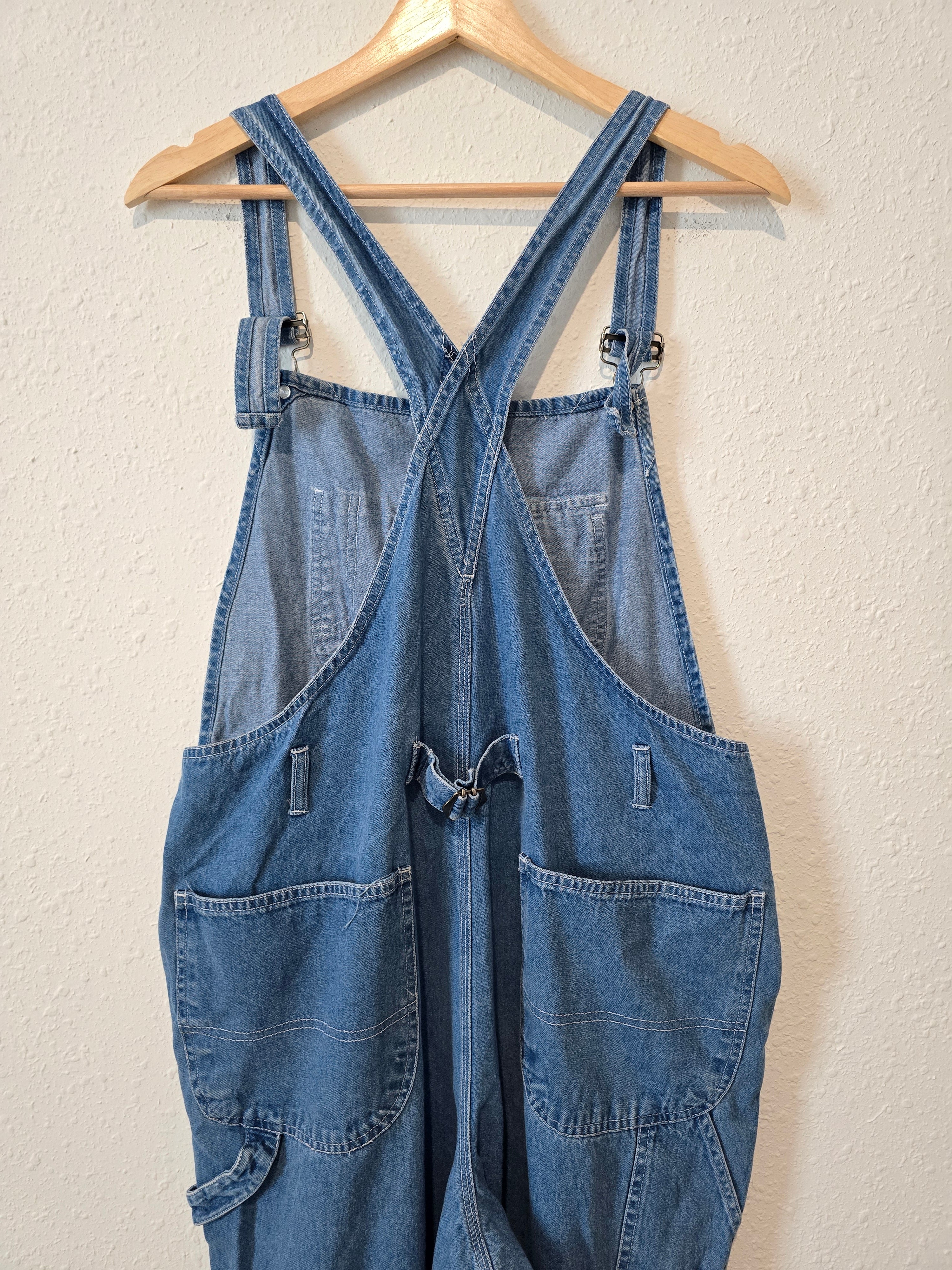 Vintage Relaxed Denim Overalls (L)