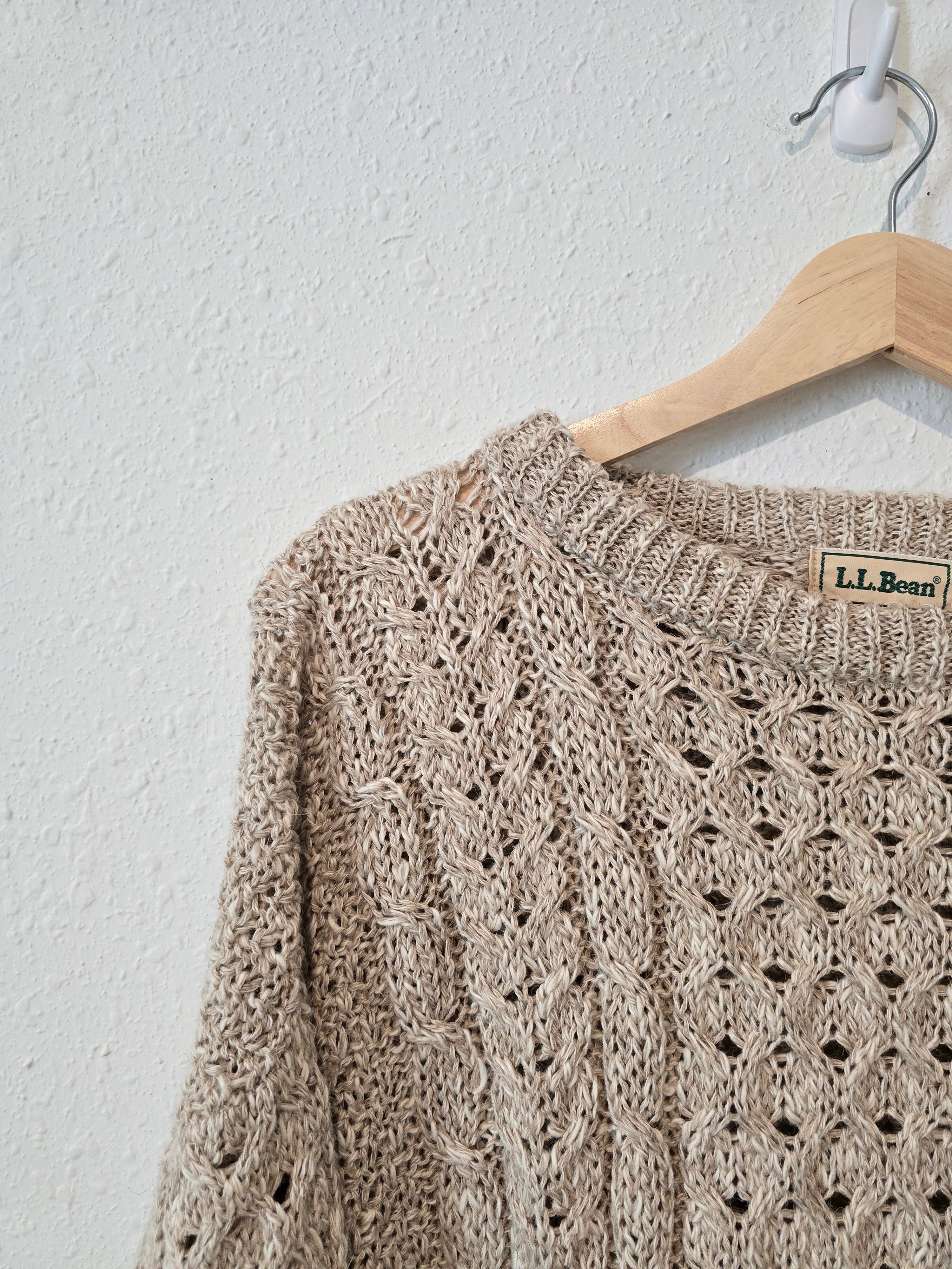 Vintage LL Bean Cotton Linen Sweater (L)