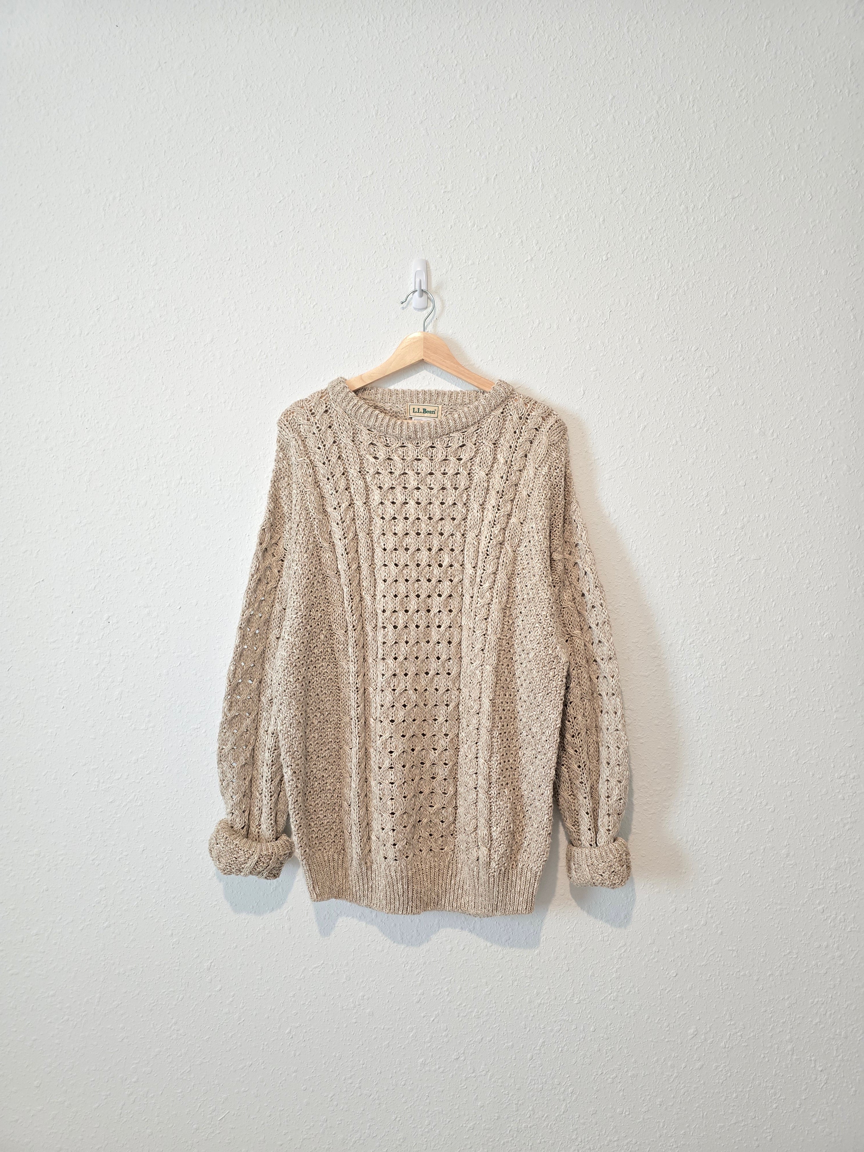 Vintage LL Bean Cotton Linen Sweater (L)