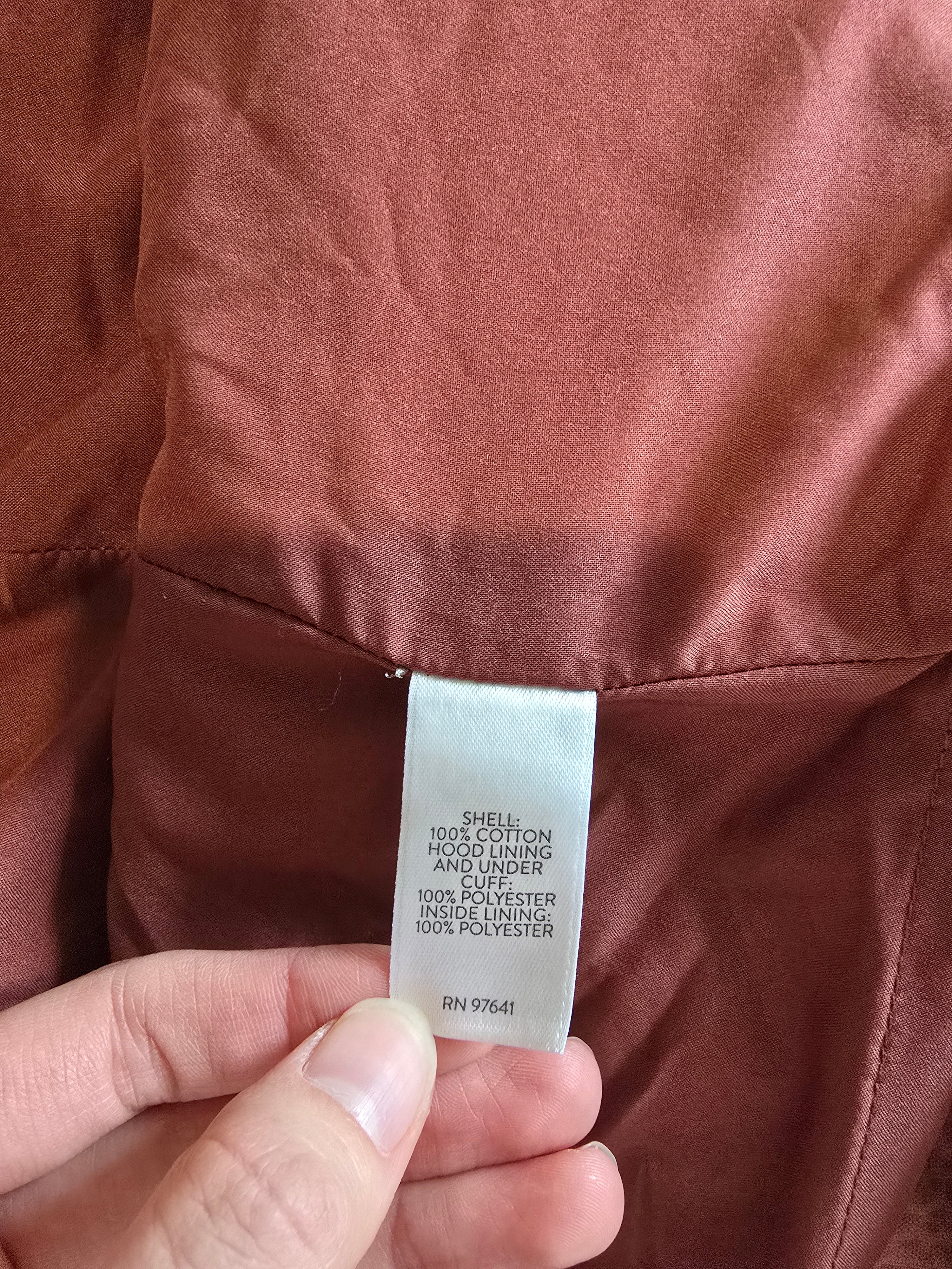 Rust Corduroy Hooded Jacket (M)