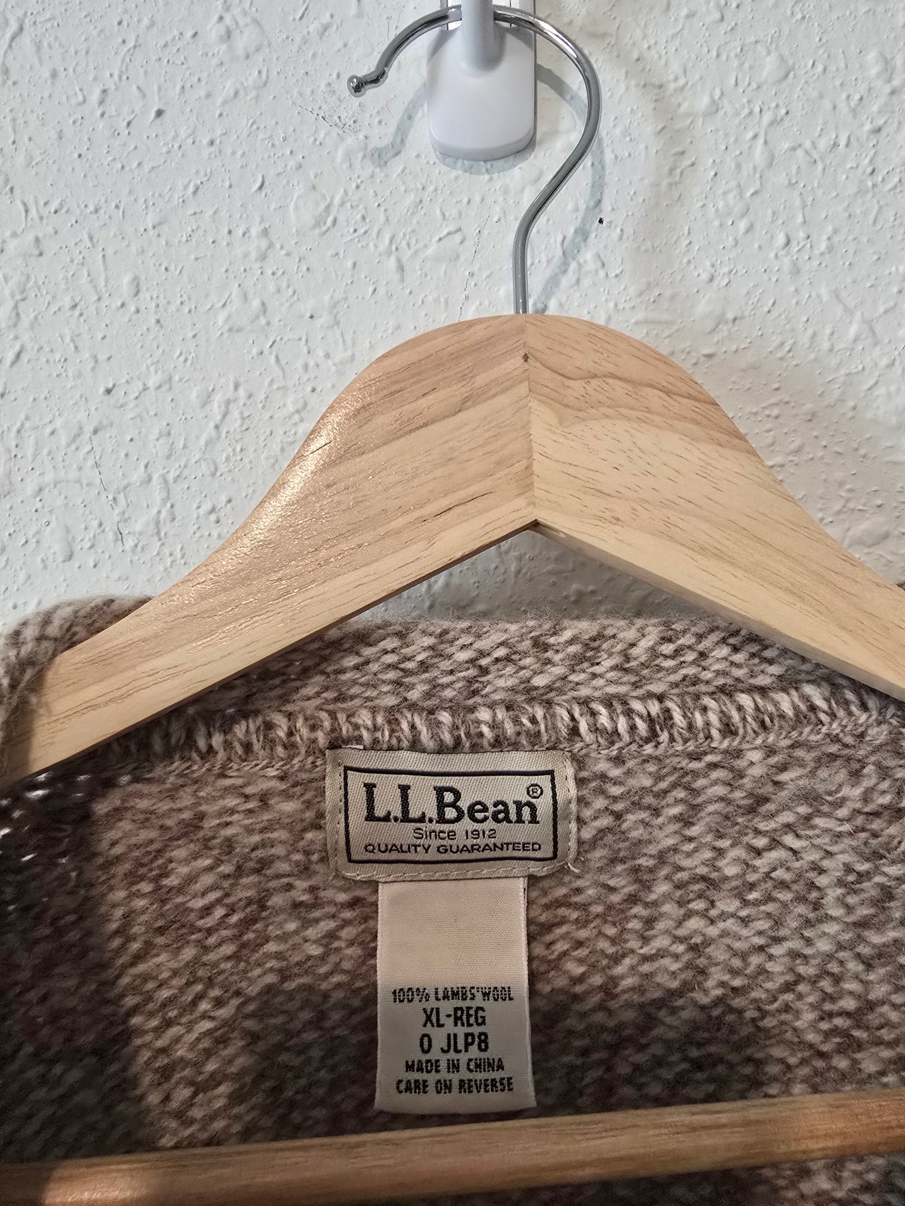 Vintage LL Bean Oatmeal Wool Sweater (XL)