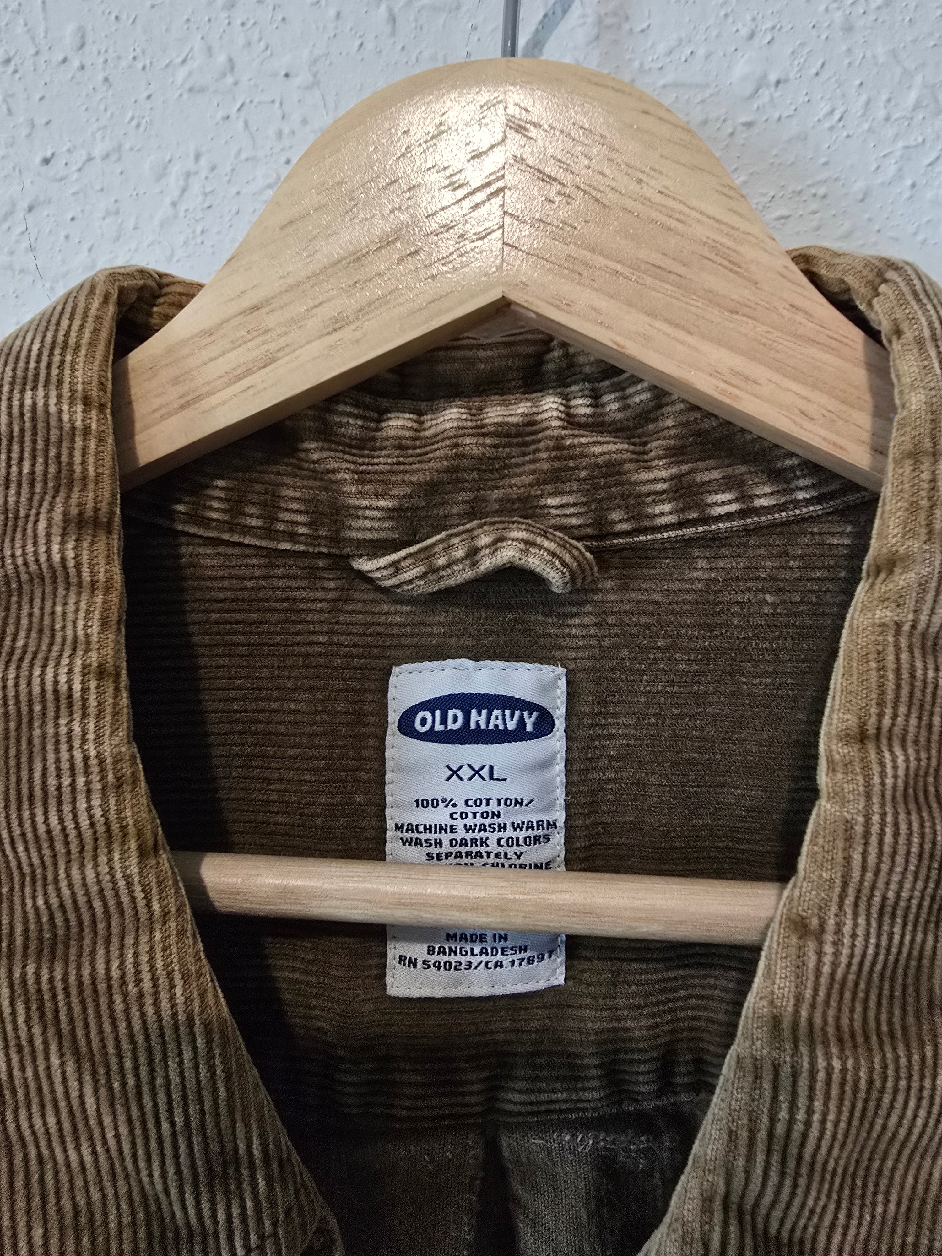 Vintage Brown Cord Button Up (XXL)