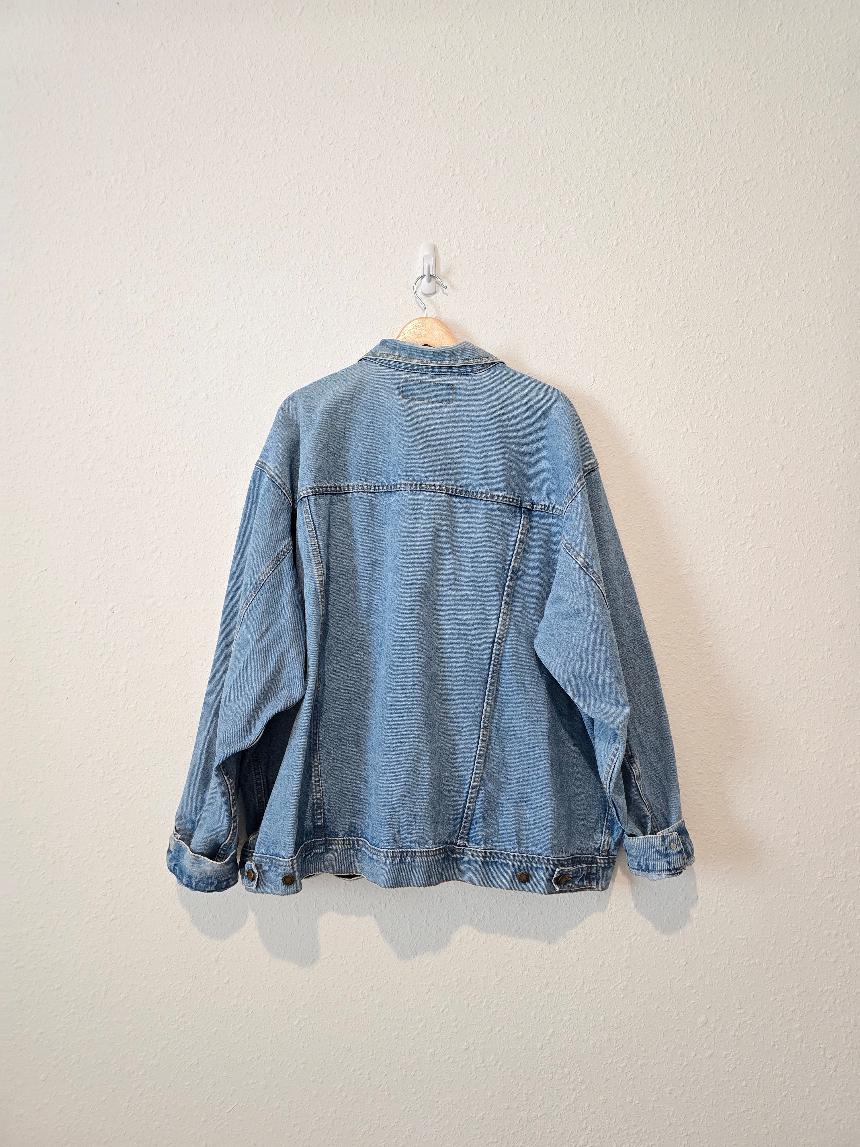 Light Wash Oversized Denim Jacket (3X)