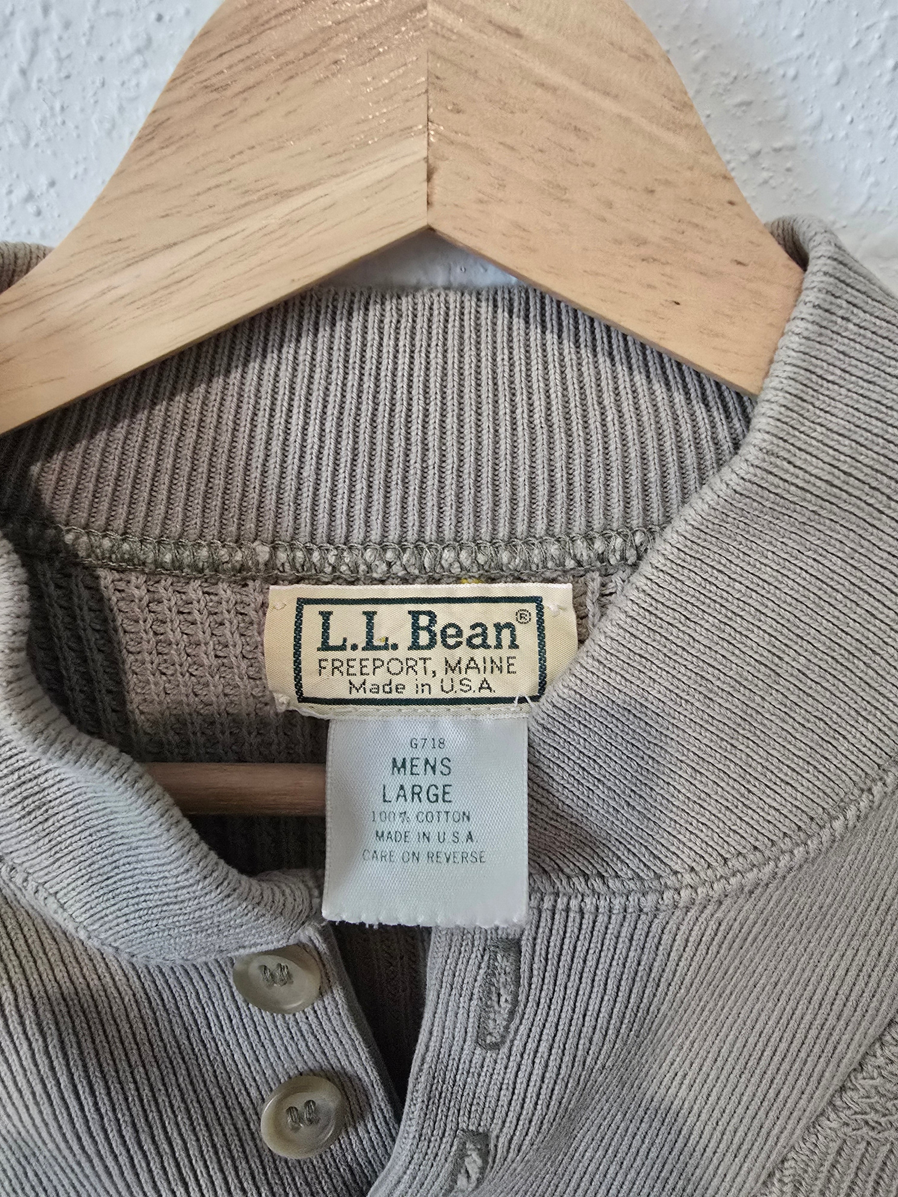 Vintage LL Bean Knit Henley (L)