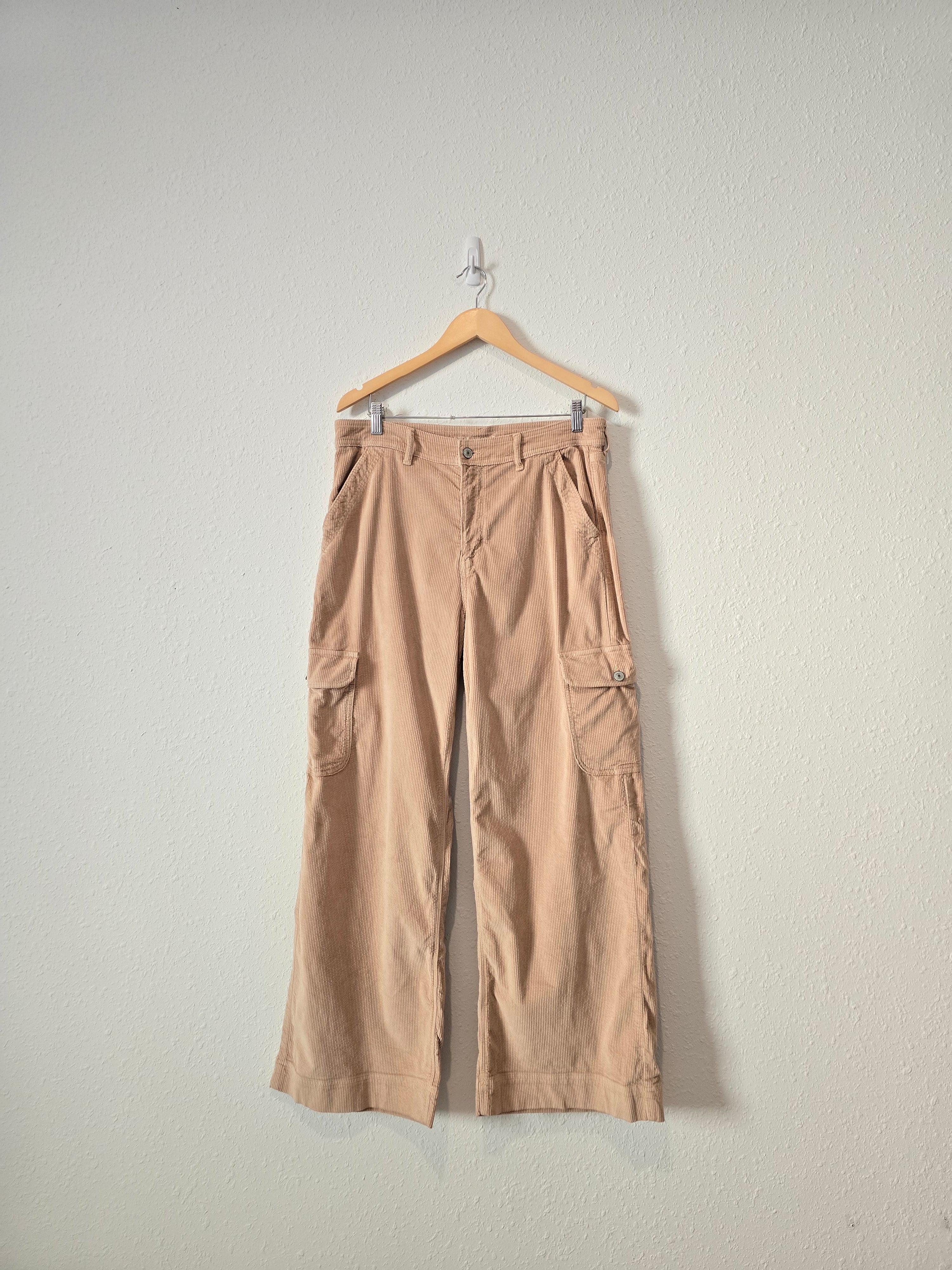 Corduroy Wide Leg Cargo Pants (14)