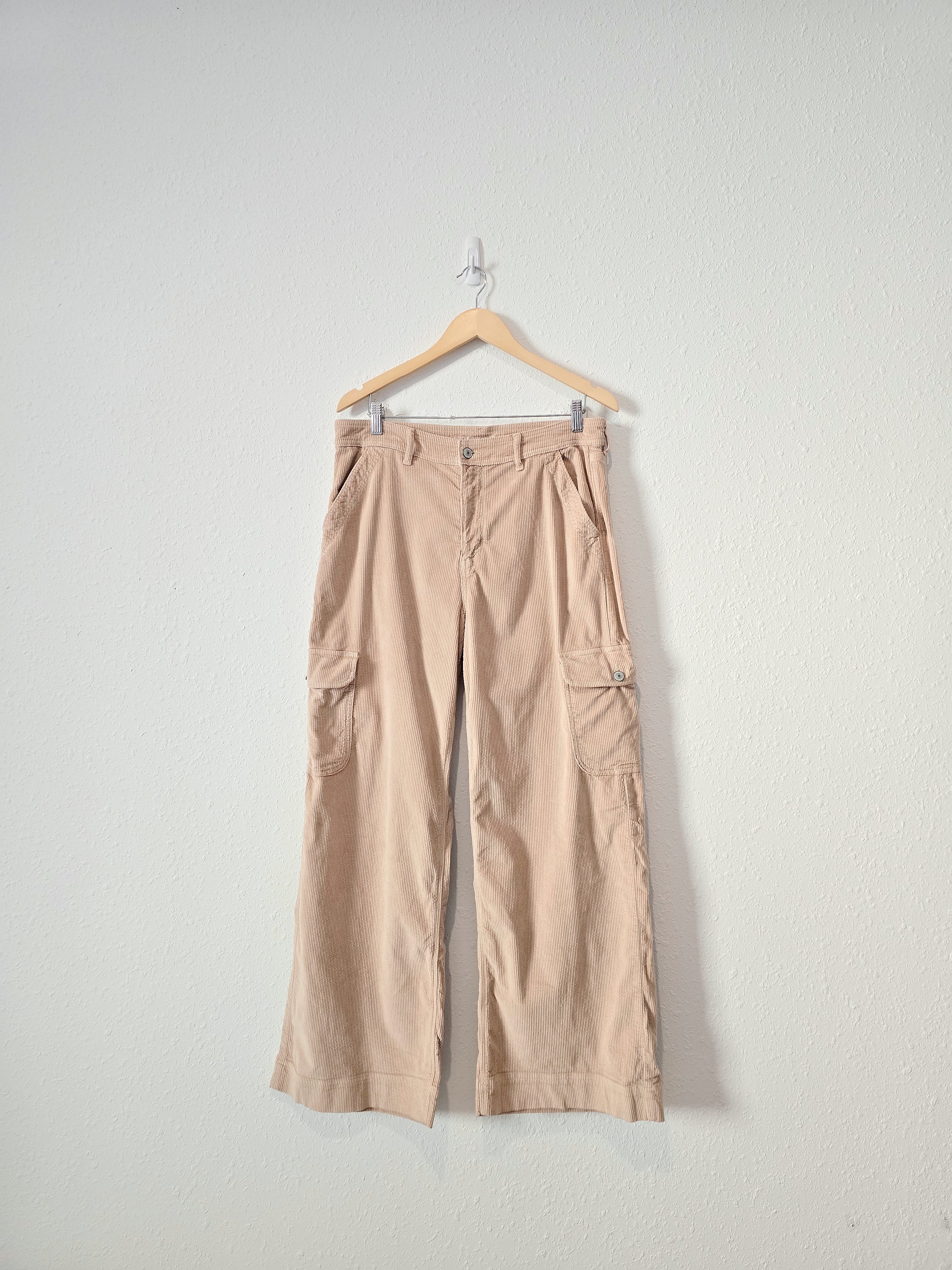 Corduroy Wide Leg Cargo Pants (14)