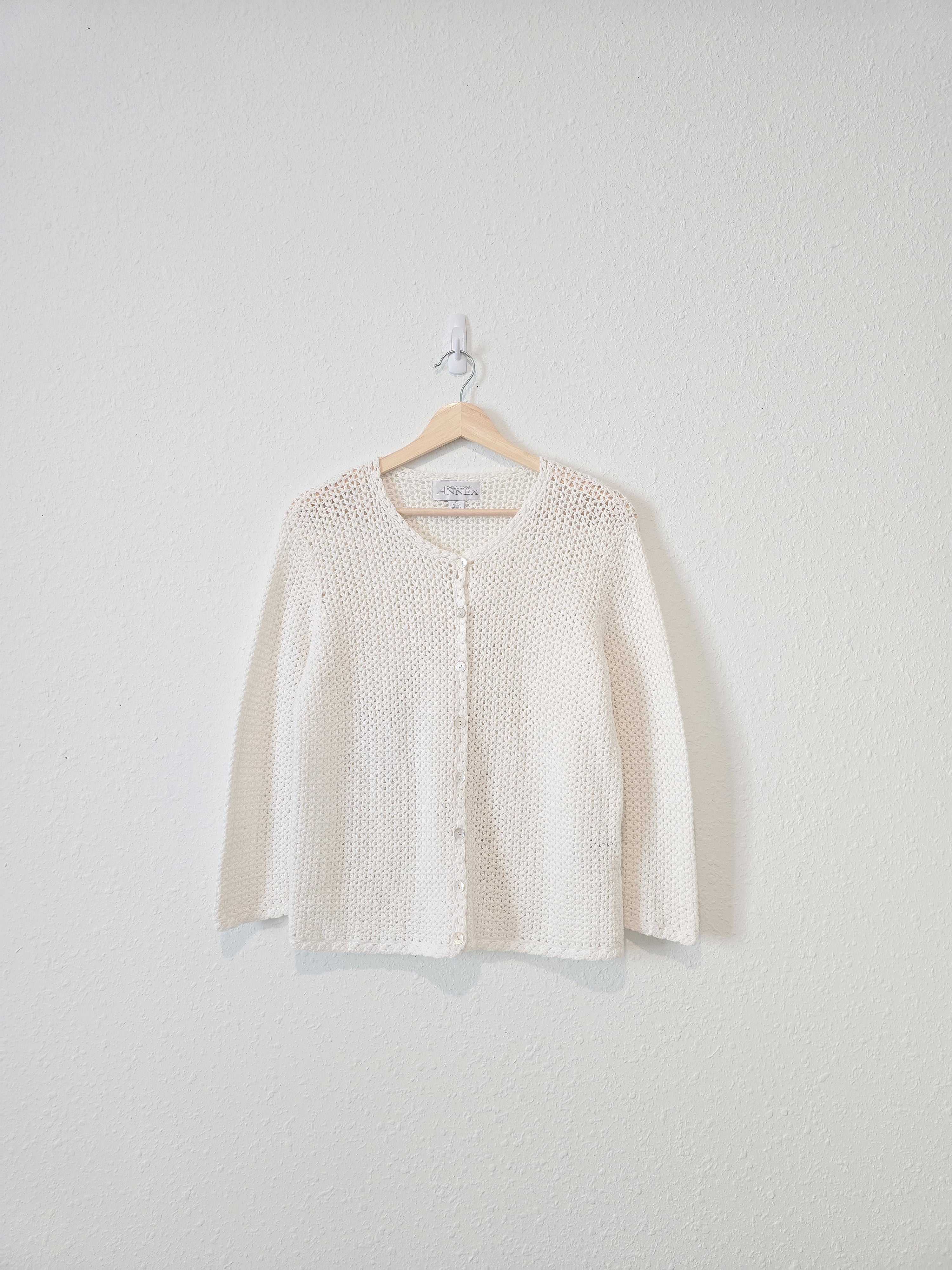 Vintage Crochet Knit Sweater (XL)