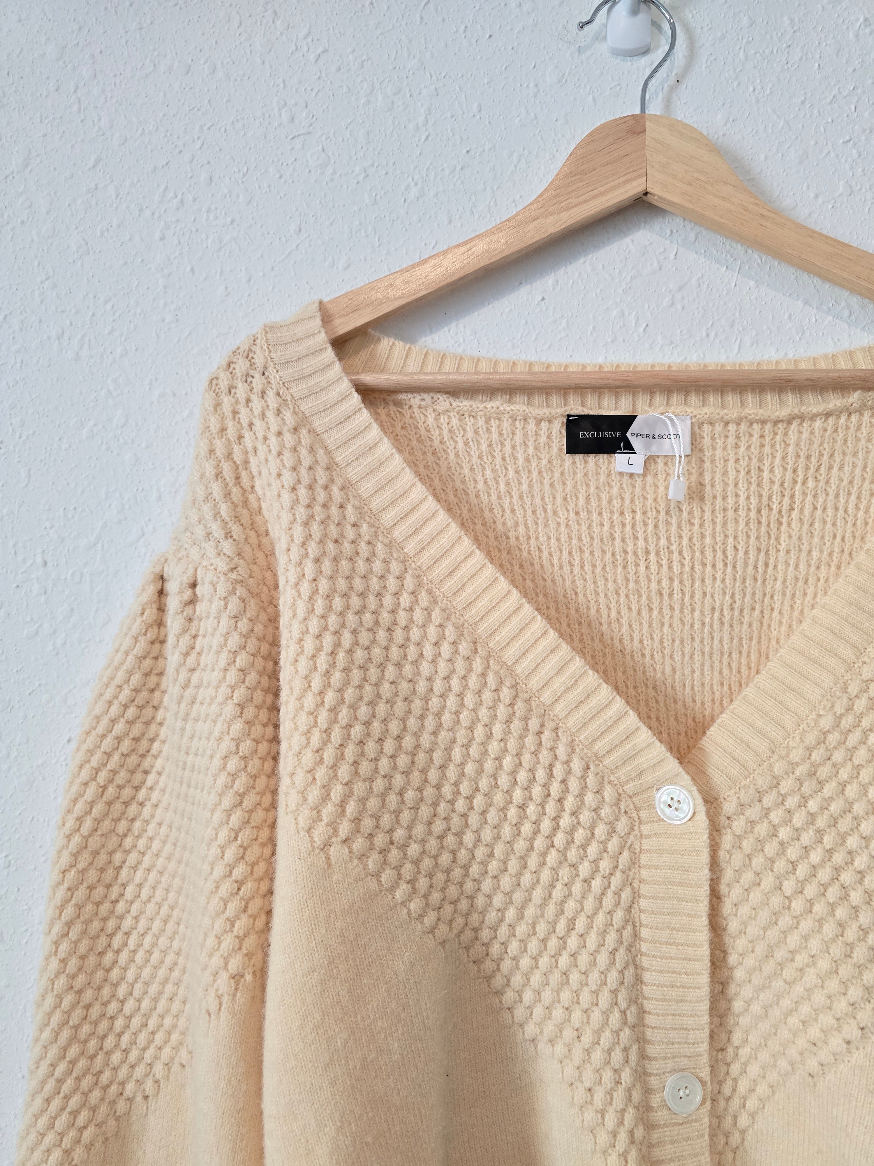 Piper & Scoot Textured Sweater (L)