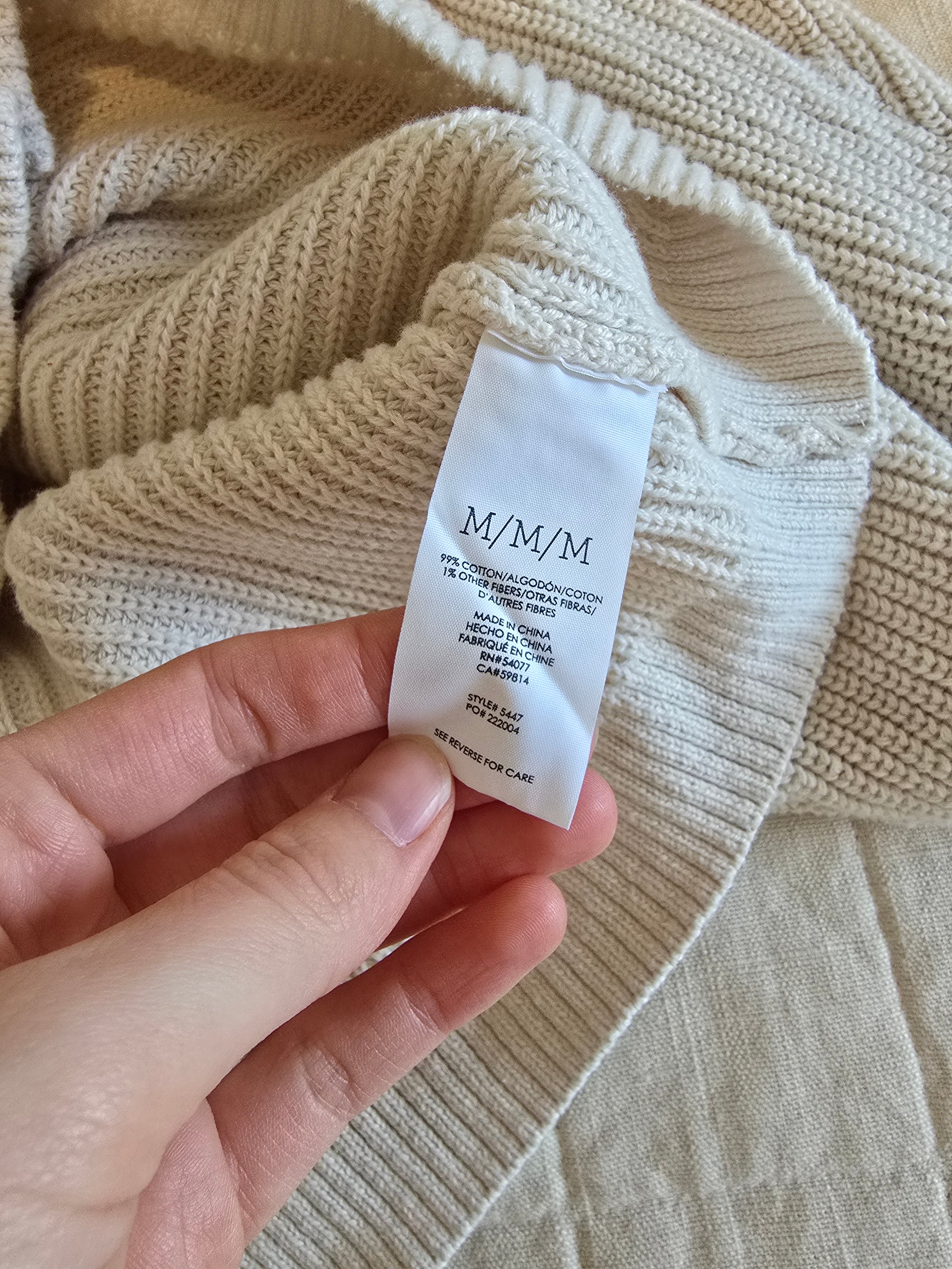 Cream Puff Sleeve Sweater (M)