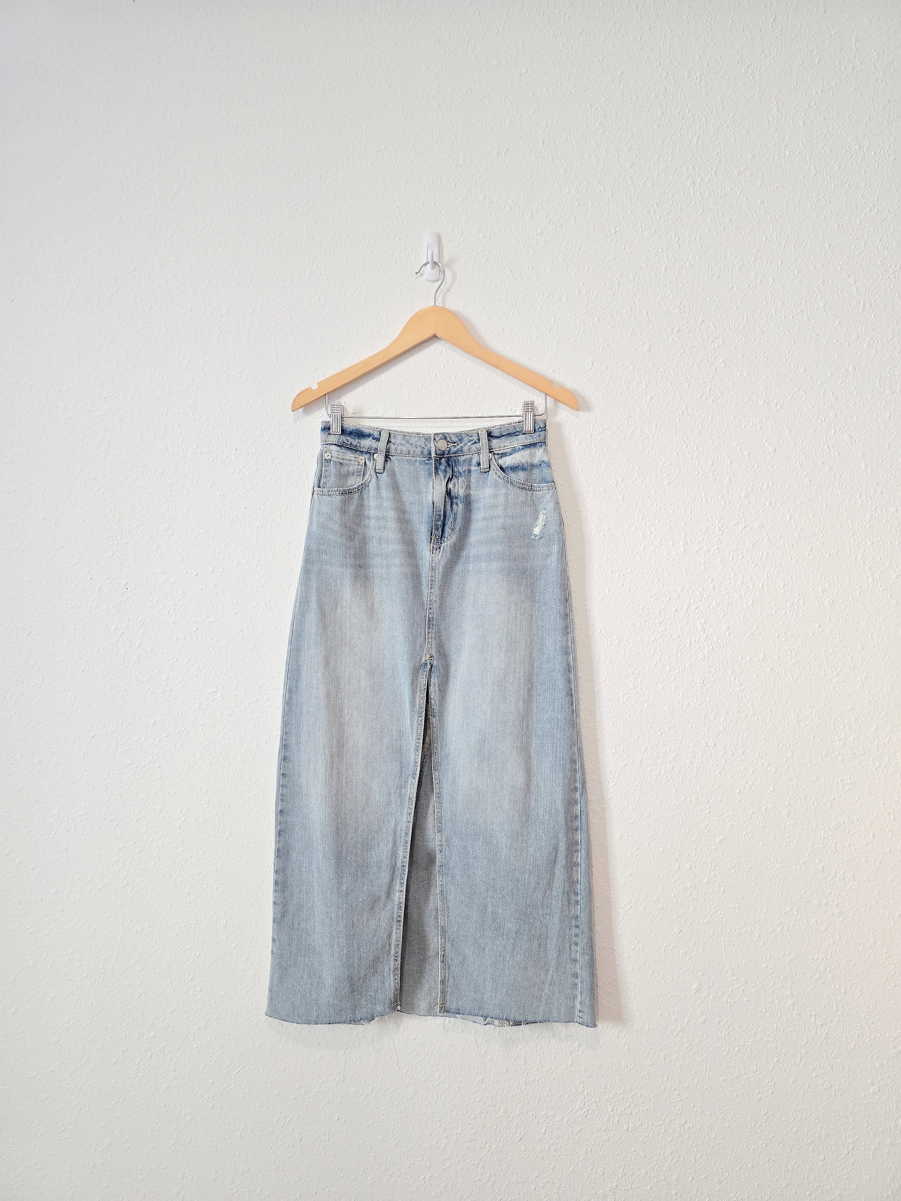 Cotton Denim Maxi Skirt (26)