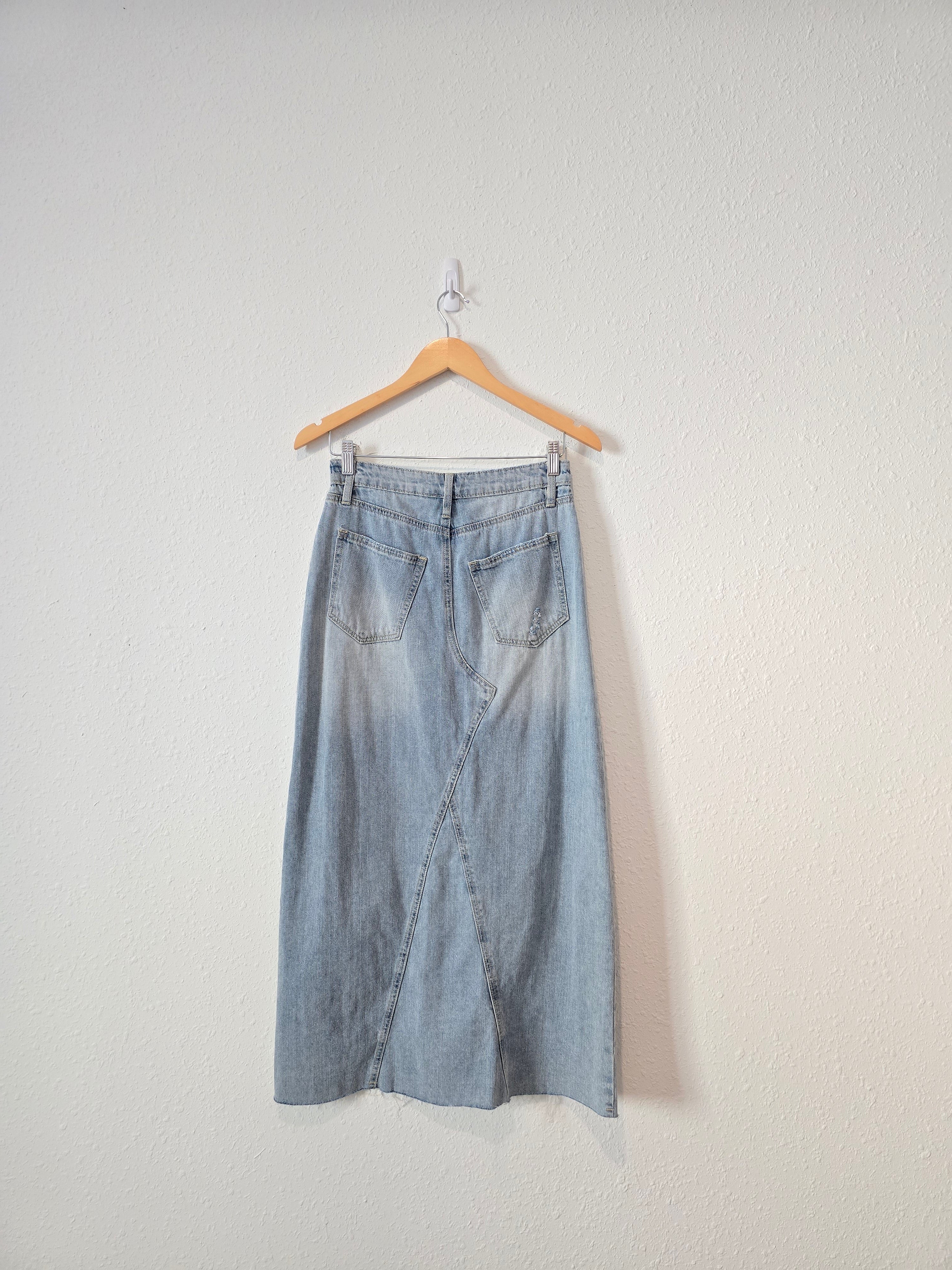 Cotton Denim Maxi Skirt (26)