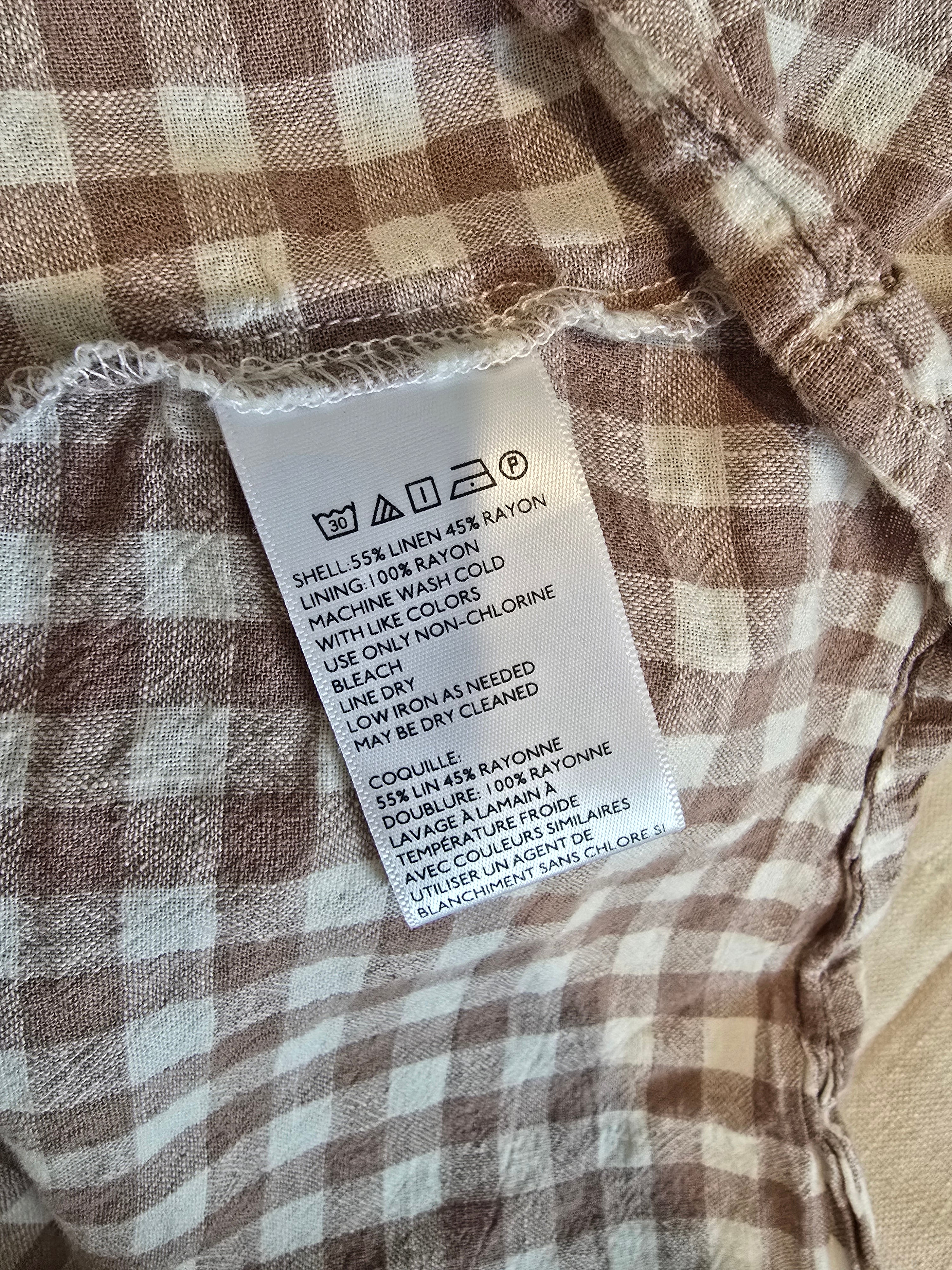 Urban Outfitters Linen Gingham Dress (M)