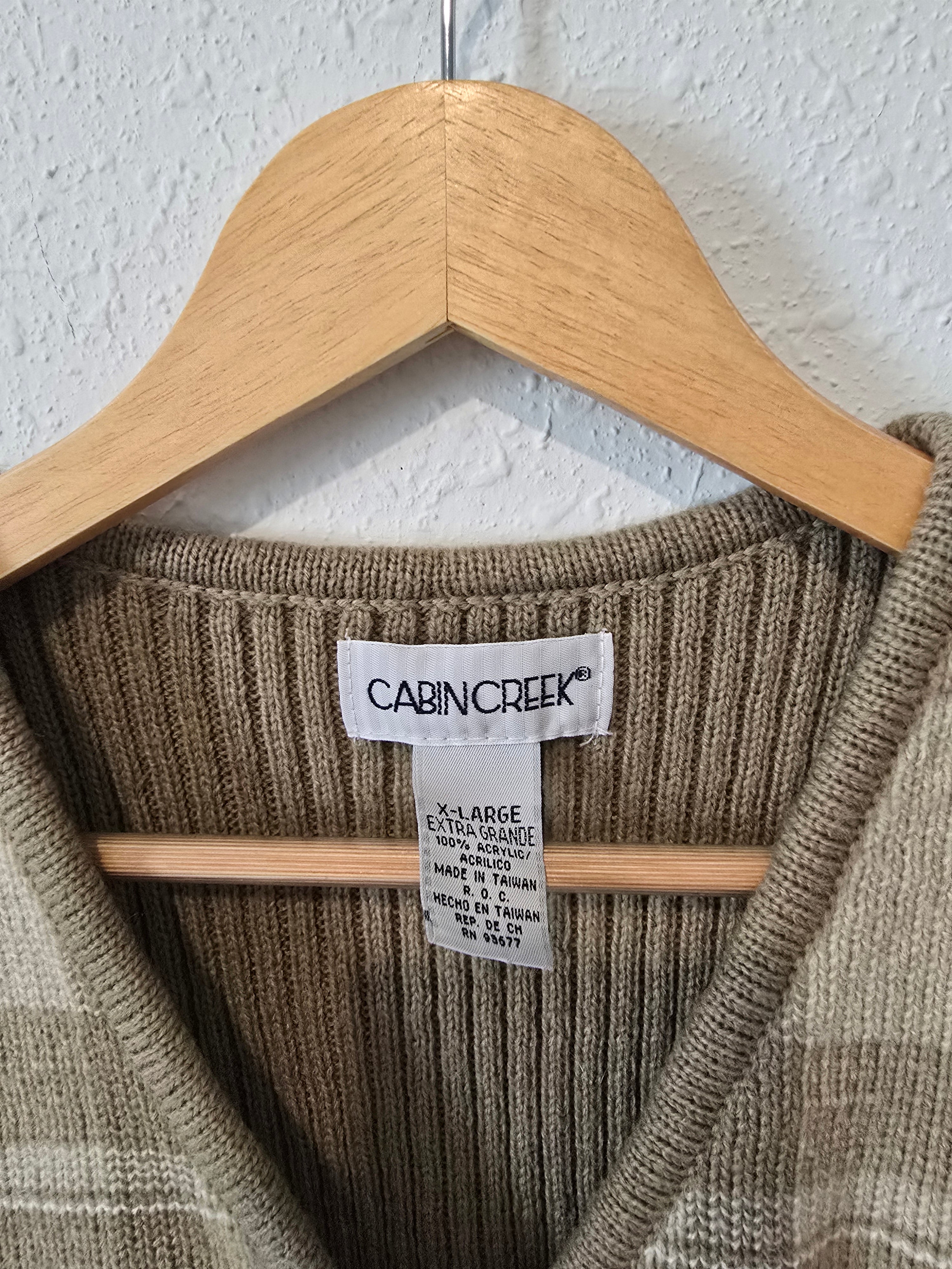 Vintage Plaid Sweater Vest (XL)