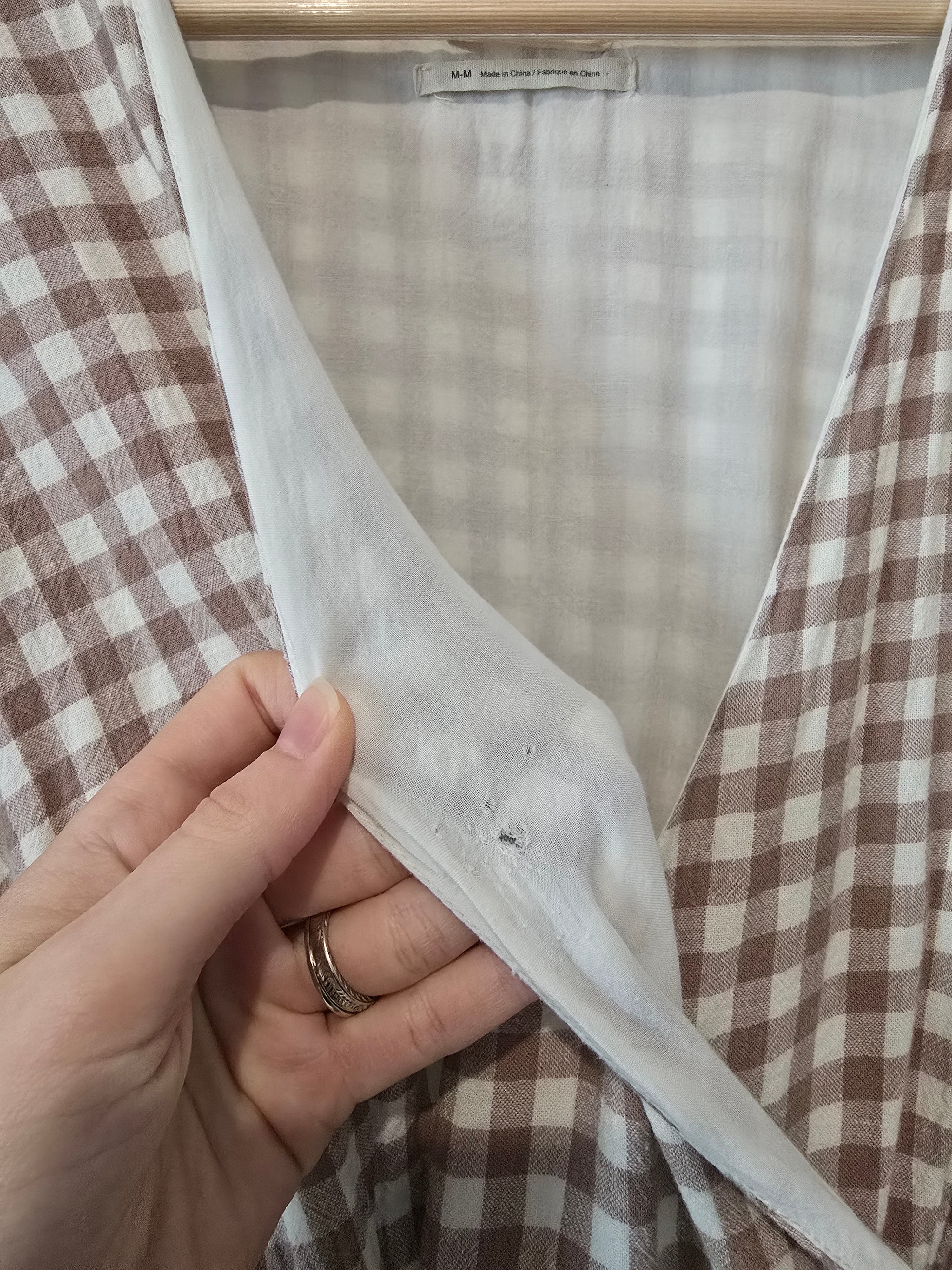 Urban Outfitters Linen Gingham Dress (M)